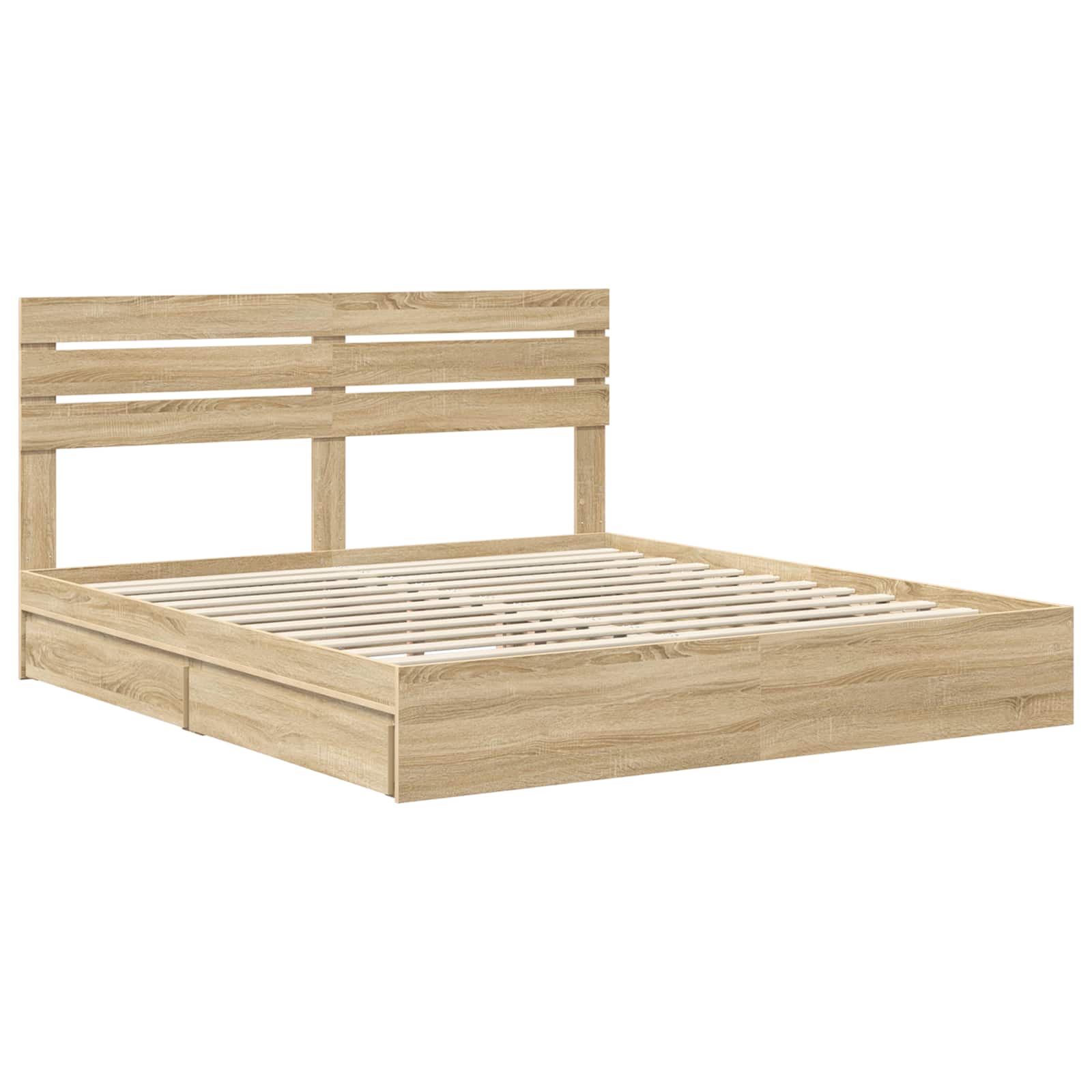Krevet s od storage Sonoma hrast 180 x 200 cm Konstruirano drvo