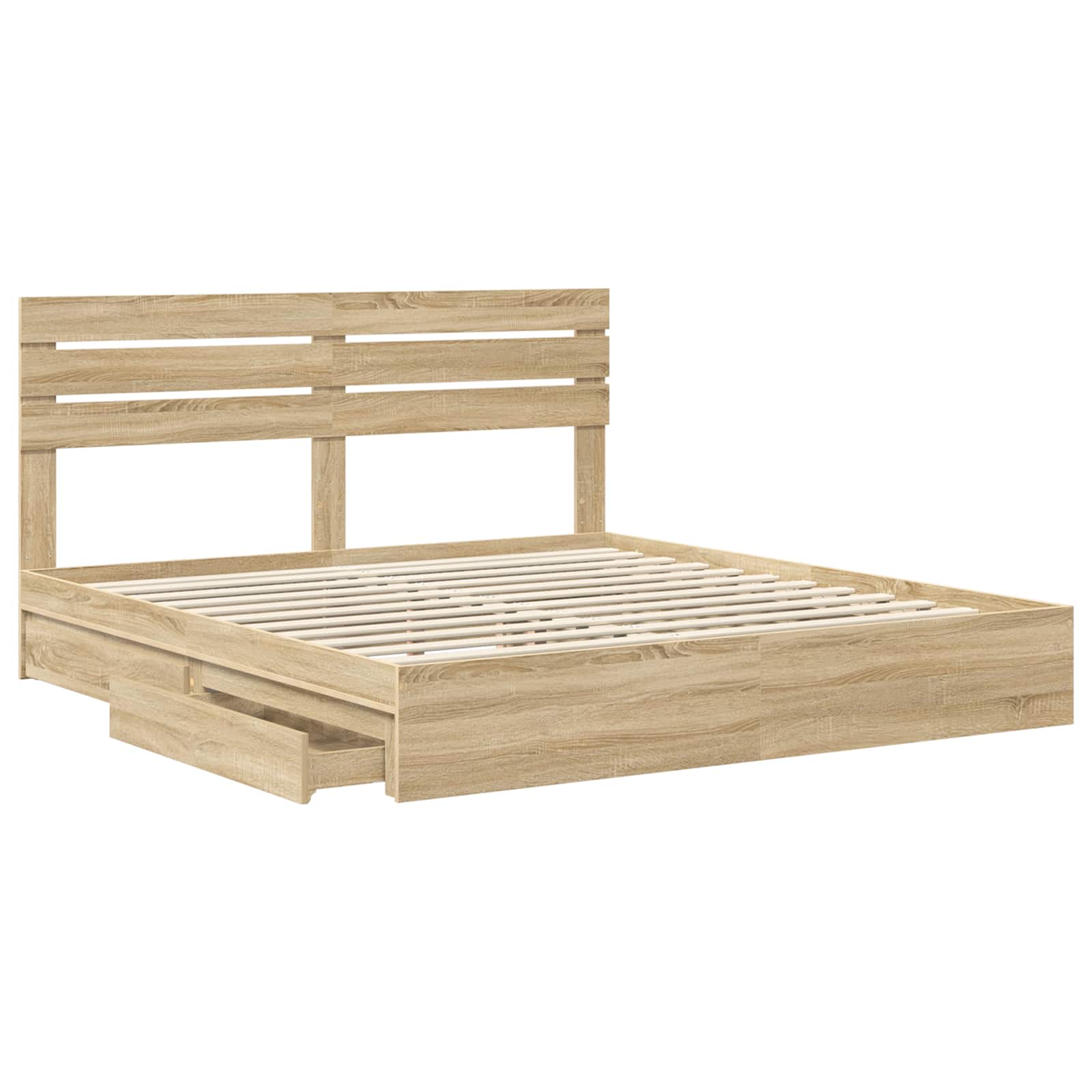 Krevet s od storage Sonoma hrast 180 x 200 cm Konstruirano drvo