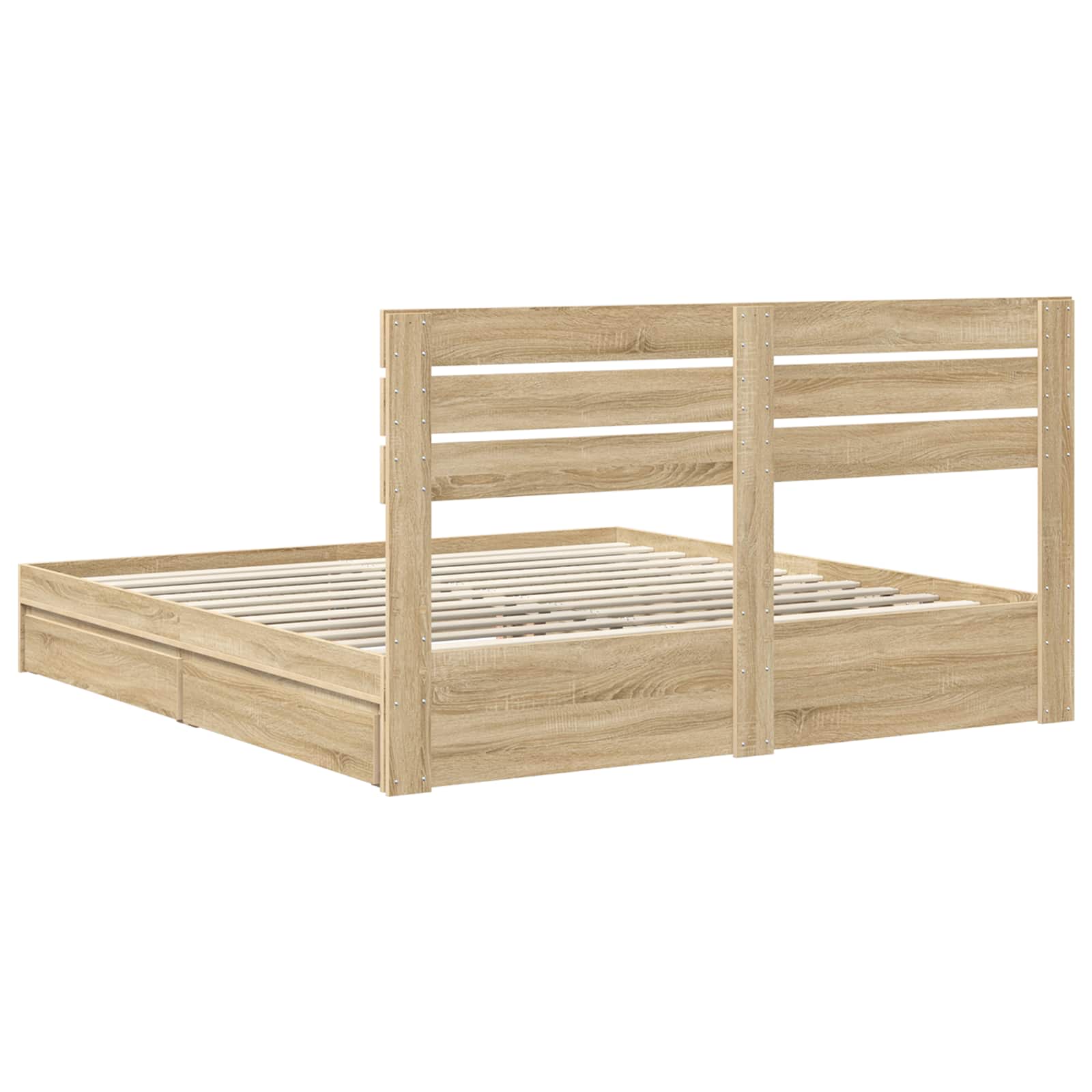 Krevet s od storage Sonoma hrast 180 x 200 cm Konstruirano drvo