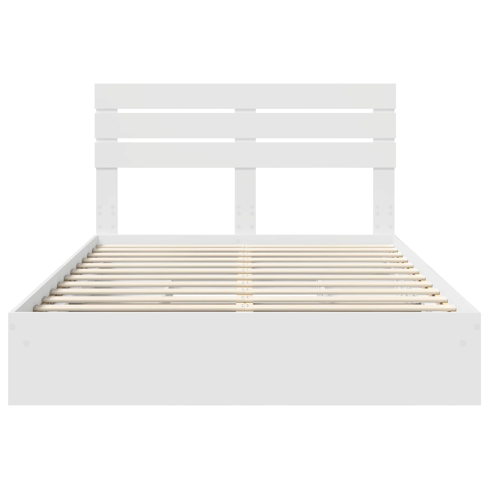 Krevet s od storage Bijelo 160 x 200 cm Konstruirano drvo