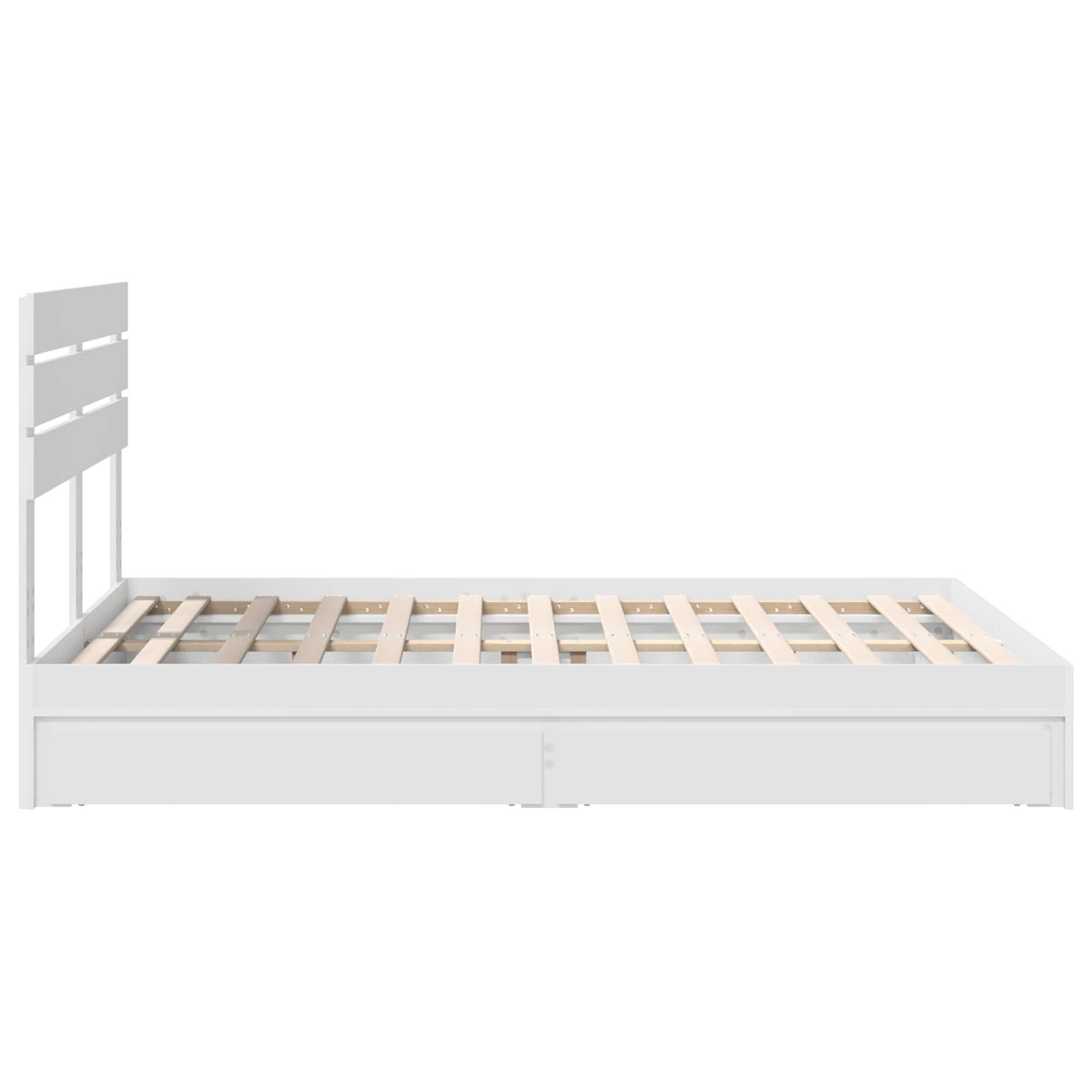 Krevet s od storage Bijelo 160 x 200 cm Konstruirano drvo