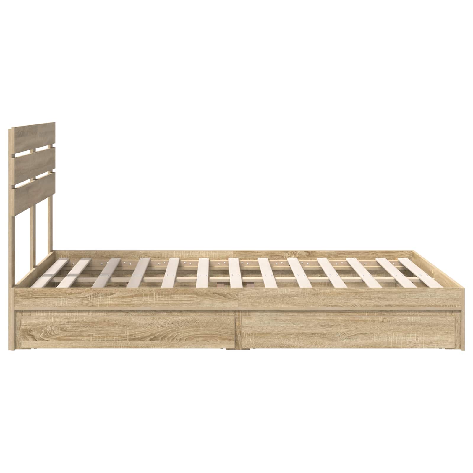 Krevet s od storage Sonoma hrast 160 x 200 cm Konstruirano drvo