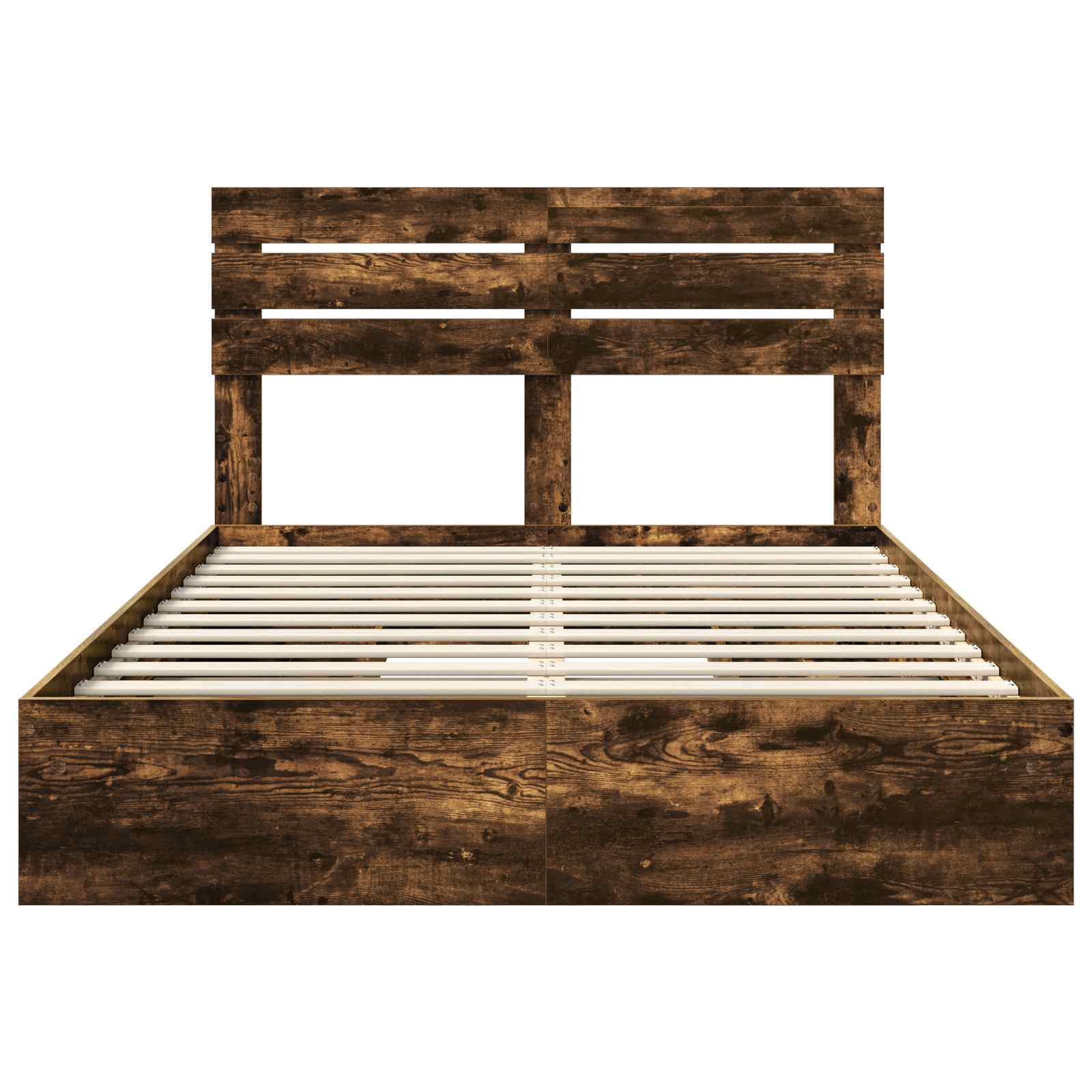 Krevet s od storage s uzglavljem Dimljeni hrast 160 x 200 cm