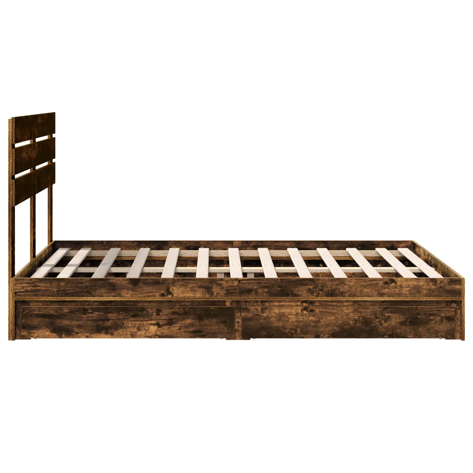 Krevet s od storage s uzglavljem Dimljeni hrast 160 x 200 cm