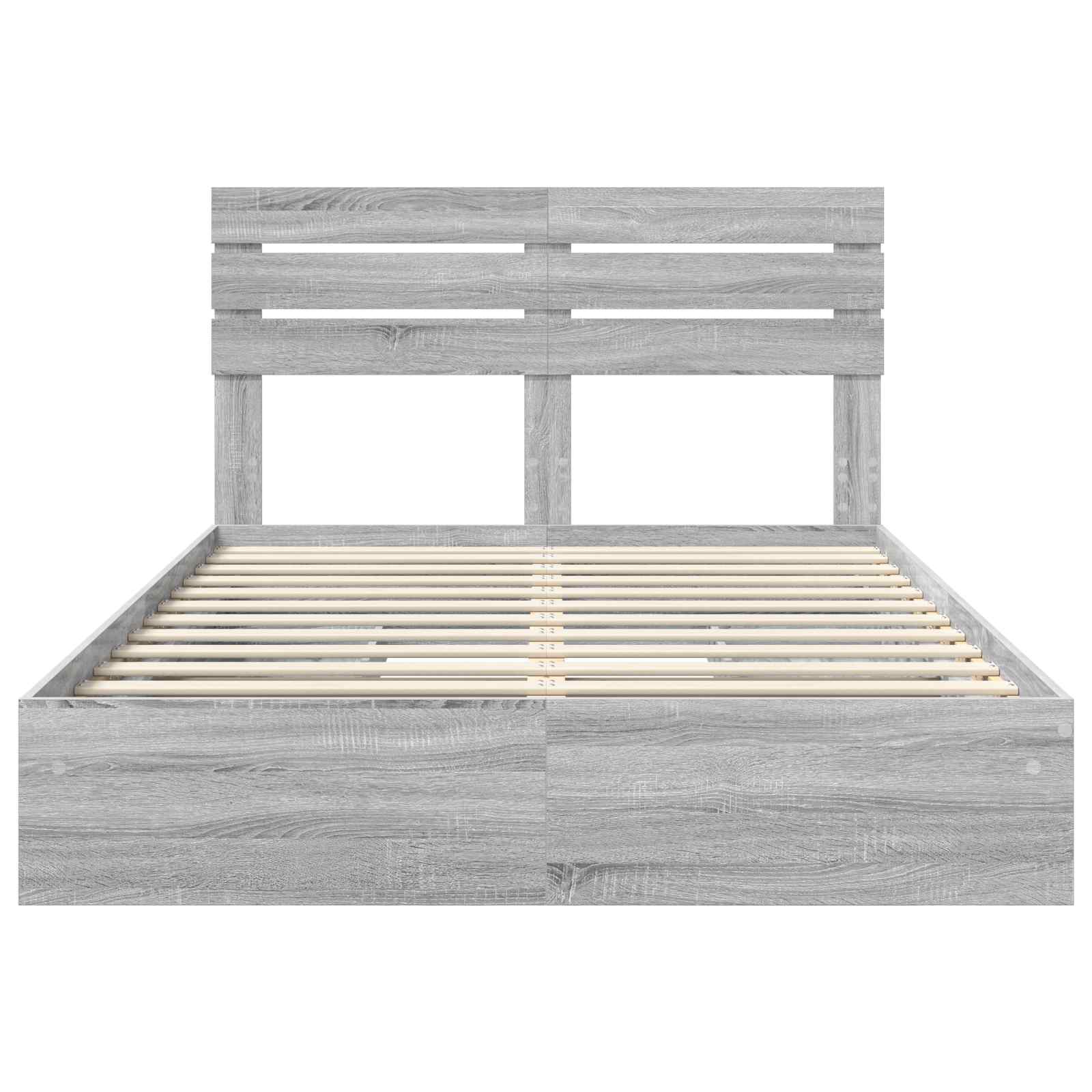 Krevet s od storage Siva Sonoma 160 x 200 cm Konstruirano drvo