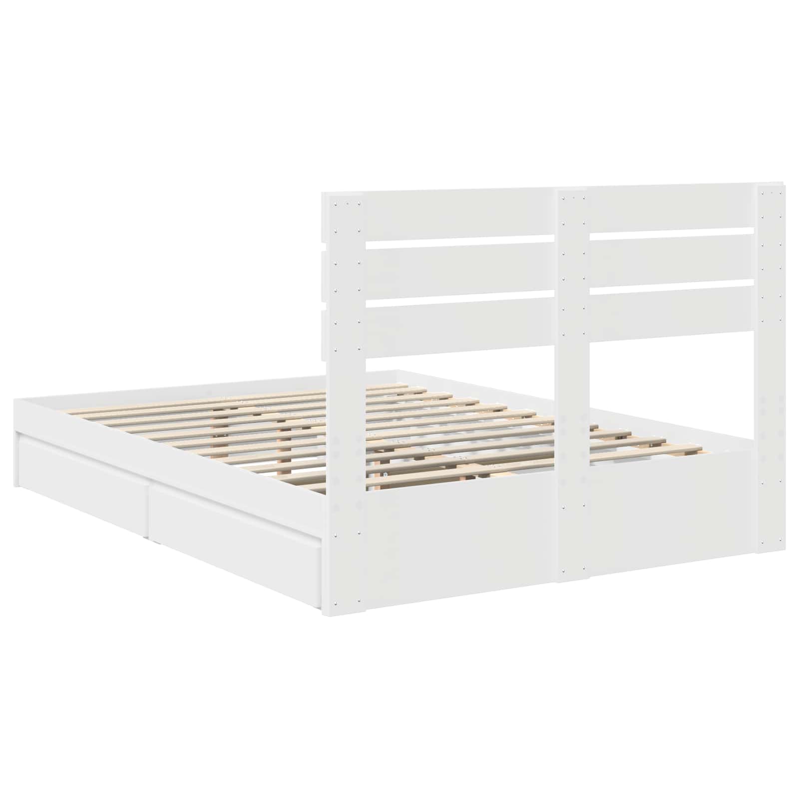 Krevet s od storage Bijelo 140 x 200 cm Konstruirano drvo
