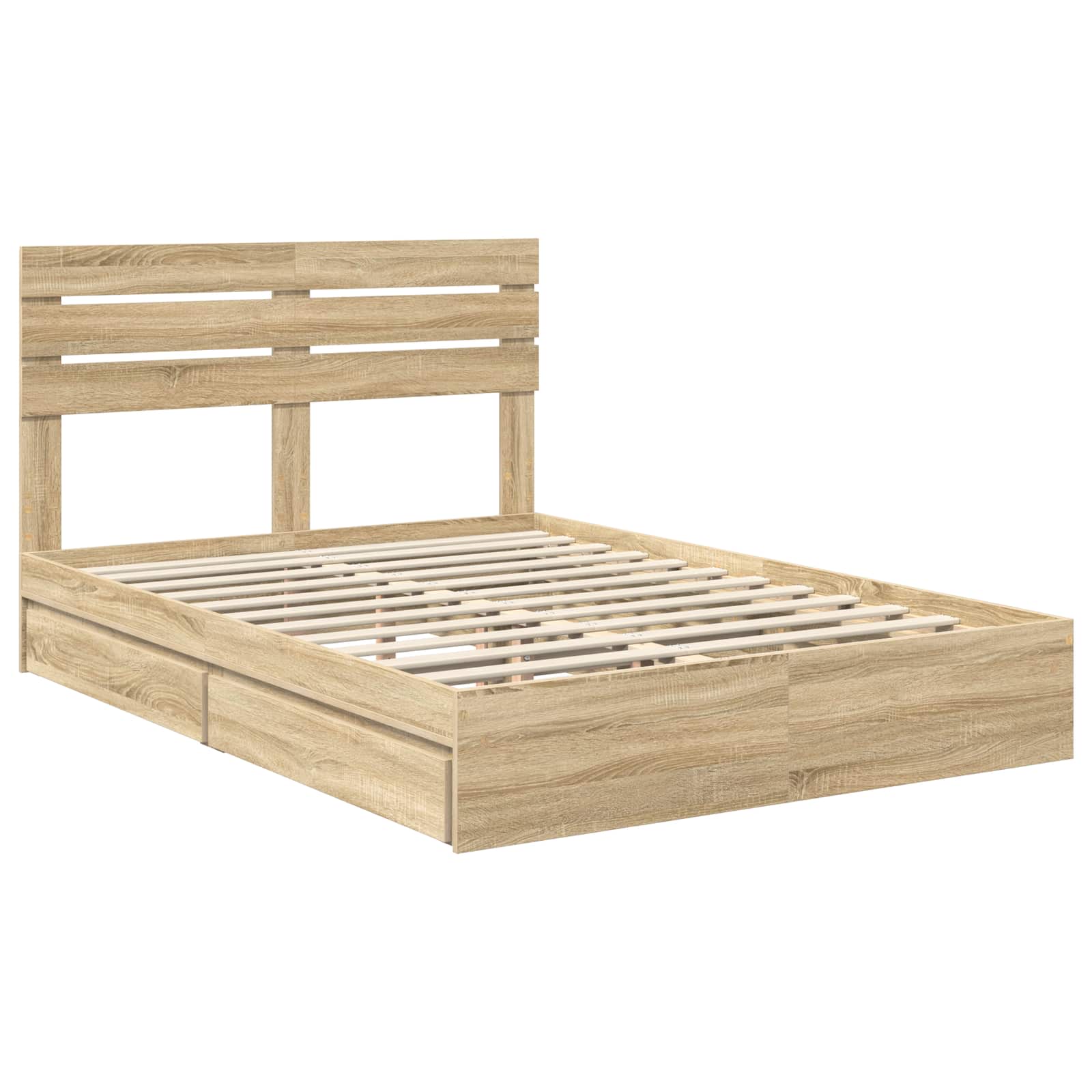 Krevet s od storage Sonoma hrast 140 x 200 cm Konstruirano drvo