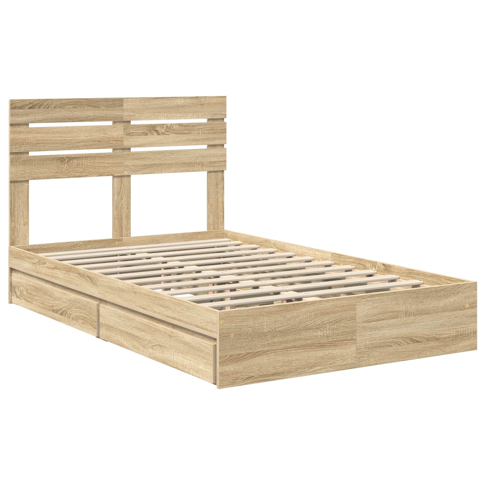 Krevet s od storage Sonoma hrast 135 x 190 cm Konstruirano drvo