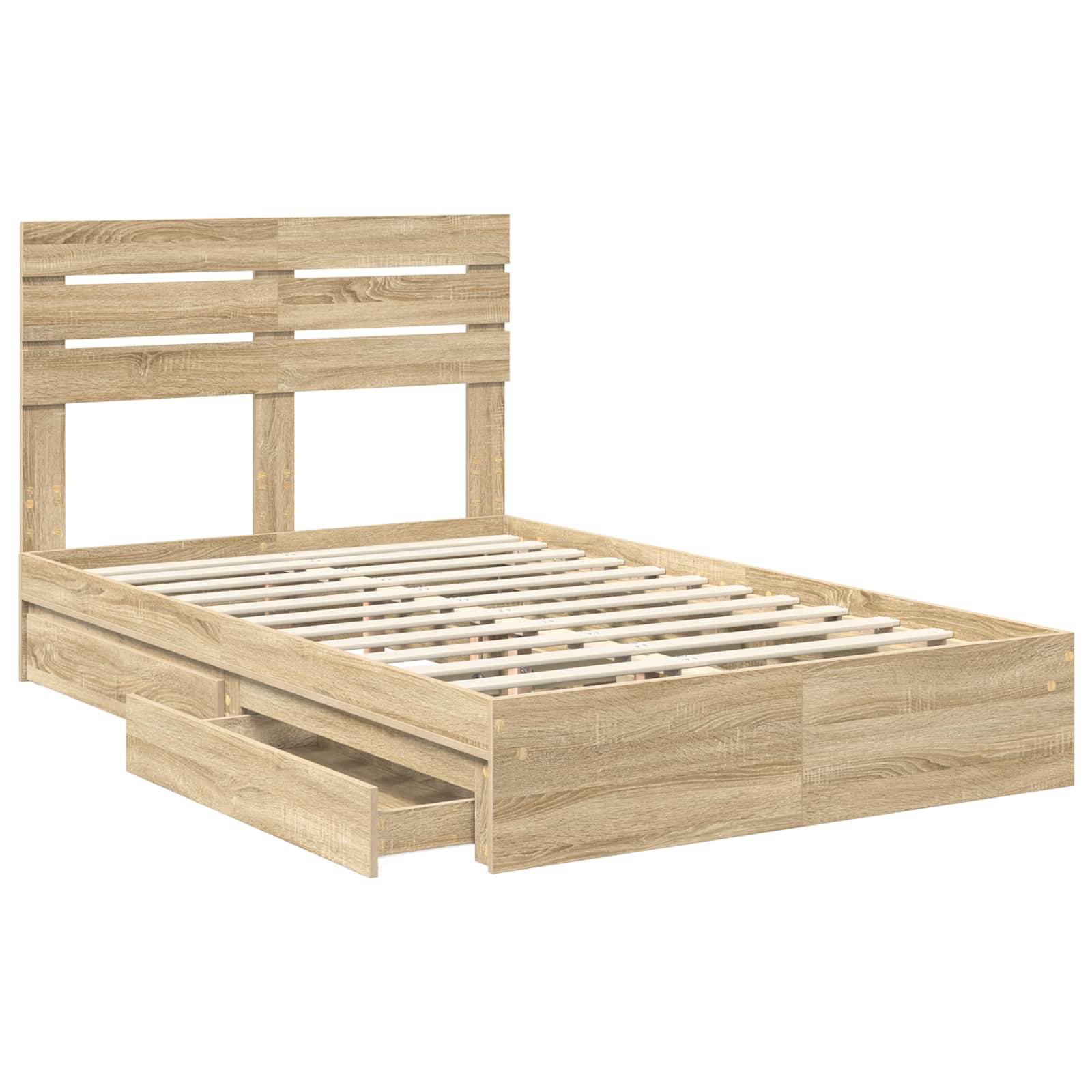 Krevet s od storage Sonoma hrast 135 x 190 cm Konstruirano drvo