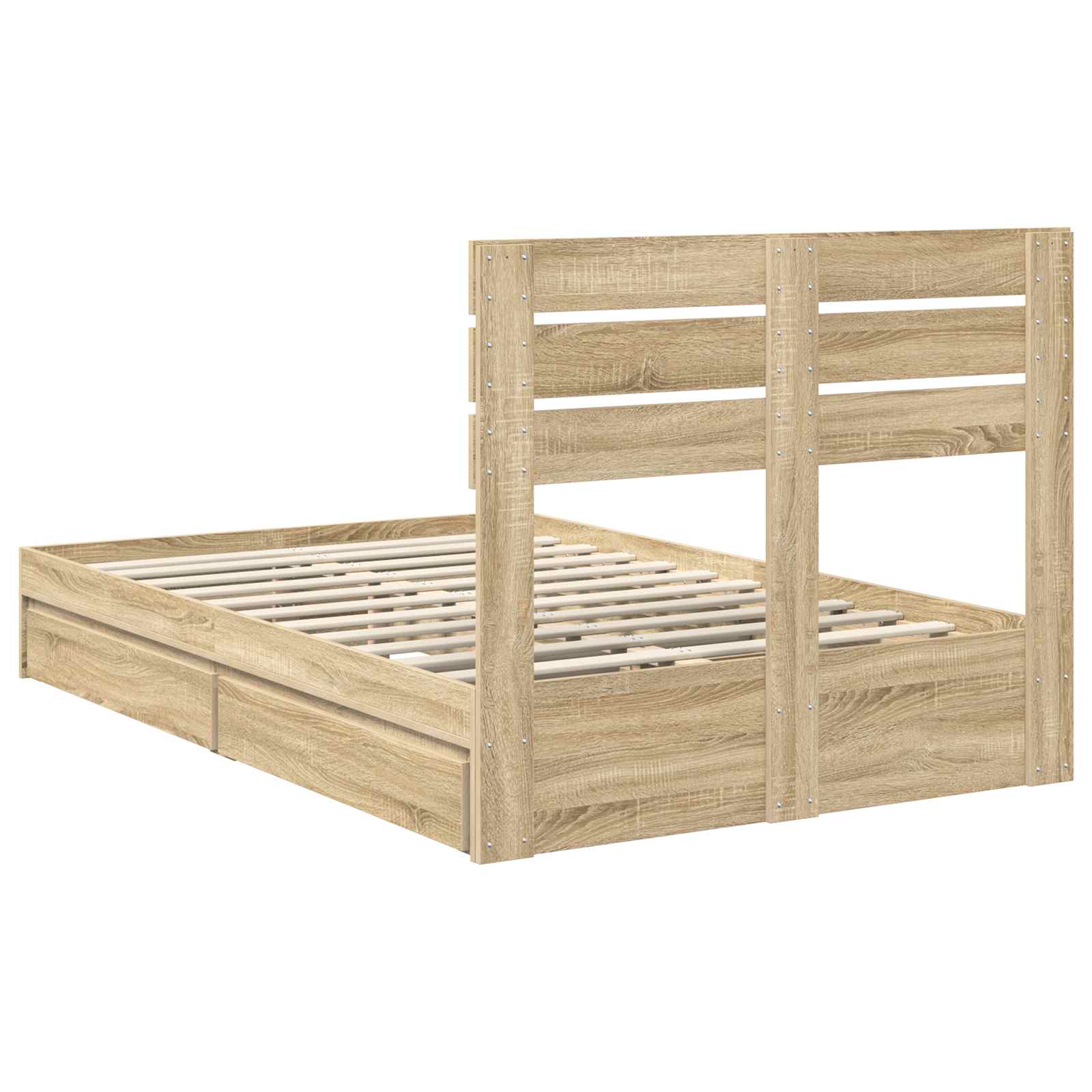 Krevet s od storage Sonoma hrast 135 x 190 cm Konstruirano drvo