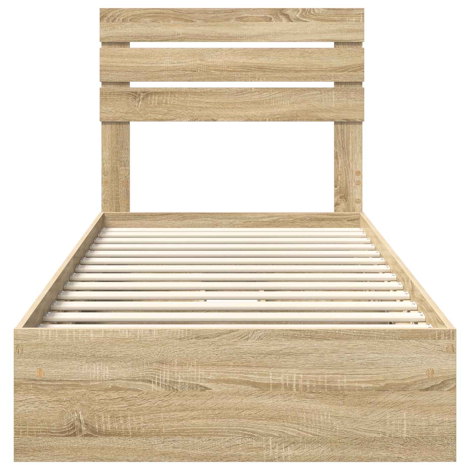 Krevet s od storage Sonoma hrast 100 x 200 cm Konstruirano drvo