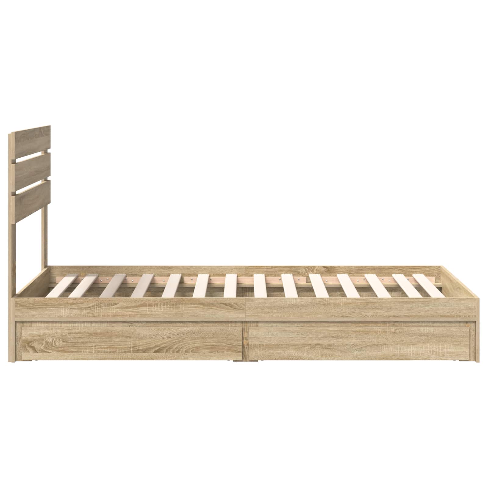 Krevet s od storage Sonoma hrast 100 x 200 cm Konstruirano drvo
