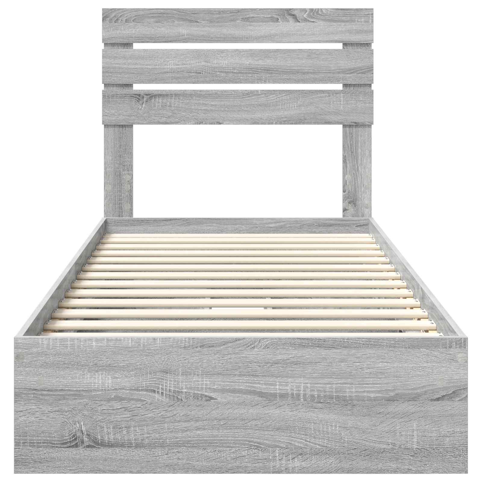 Krevet s od storage Siva Sonoma 90 x 200 cm Konstruirano drvo