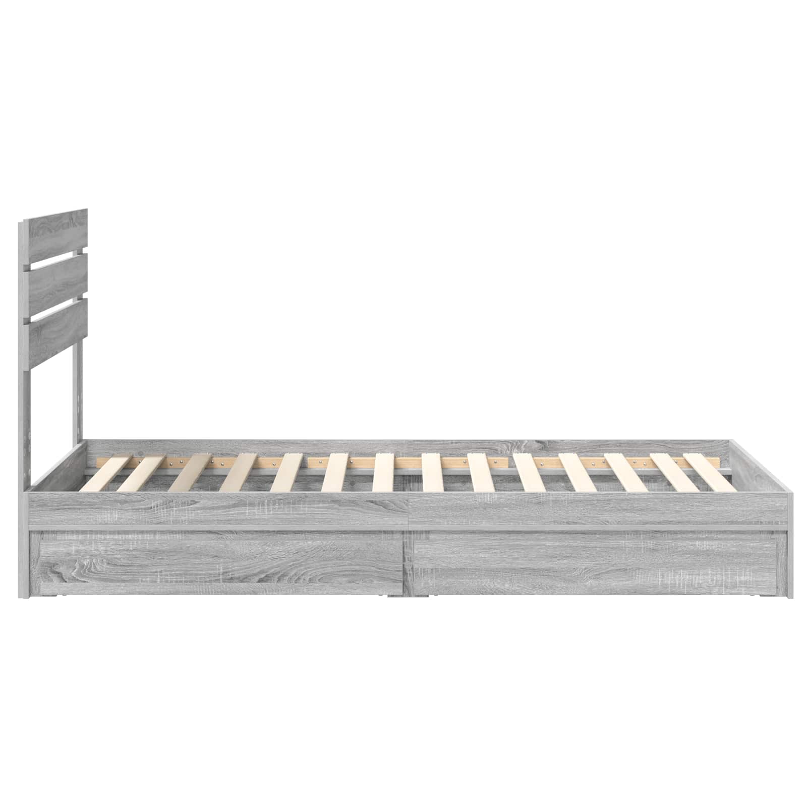 Krevet s od storage Siva Sonoma 90 x 200 cm Konstruirano drvo