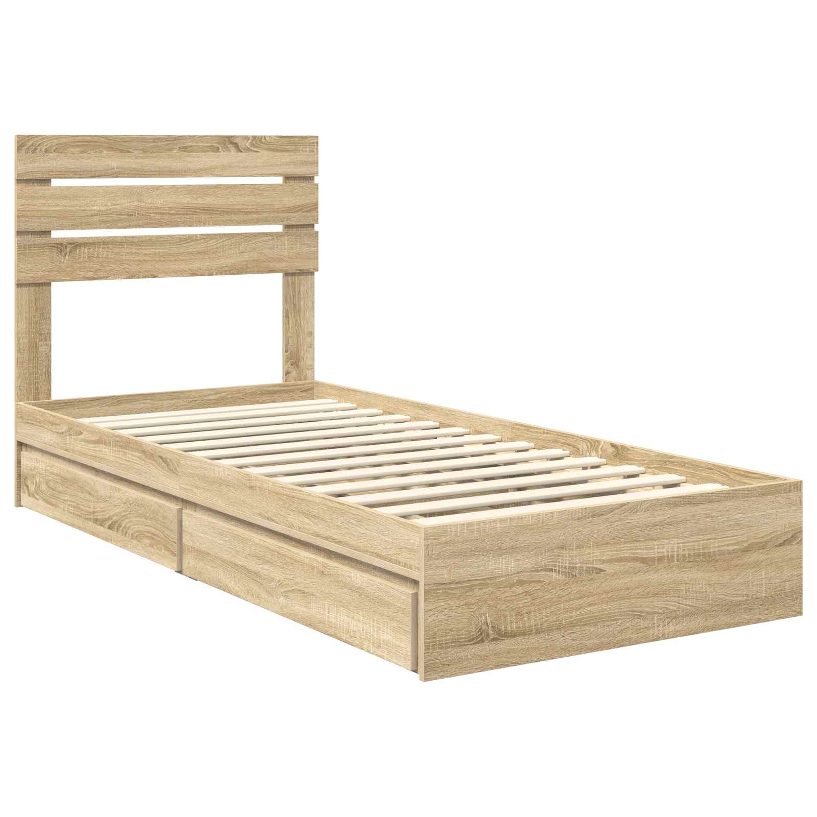 Krevet s od storage Sonoma hrast 75 x 190 cm Konstruirano drvo