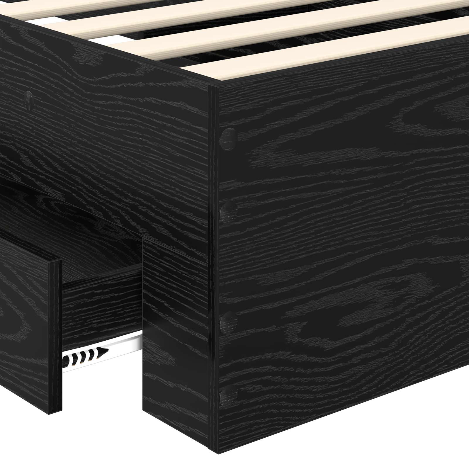 Krevetna konstrukcija Crni hrast 90 x 200 cm Konstruirano drvo