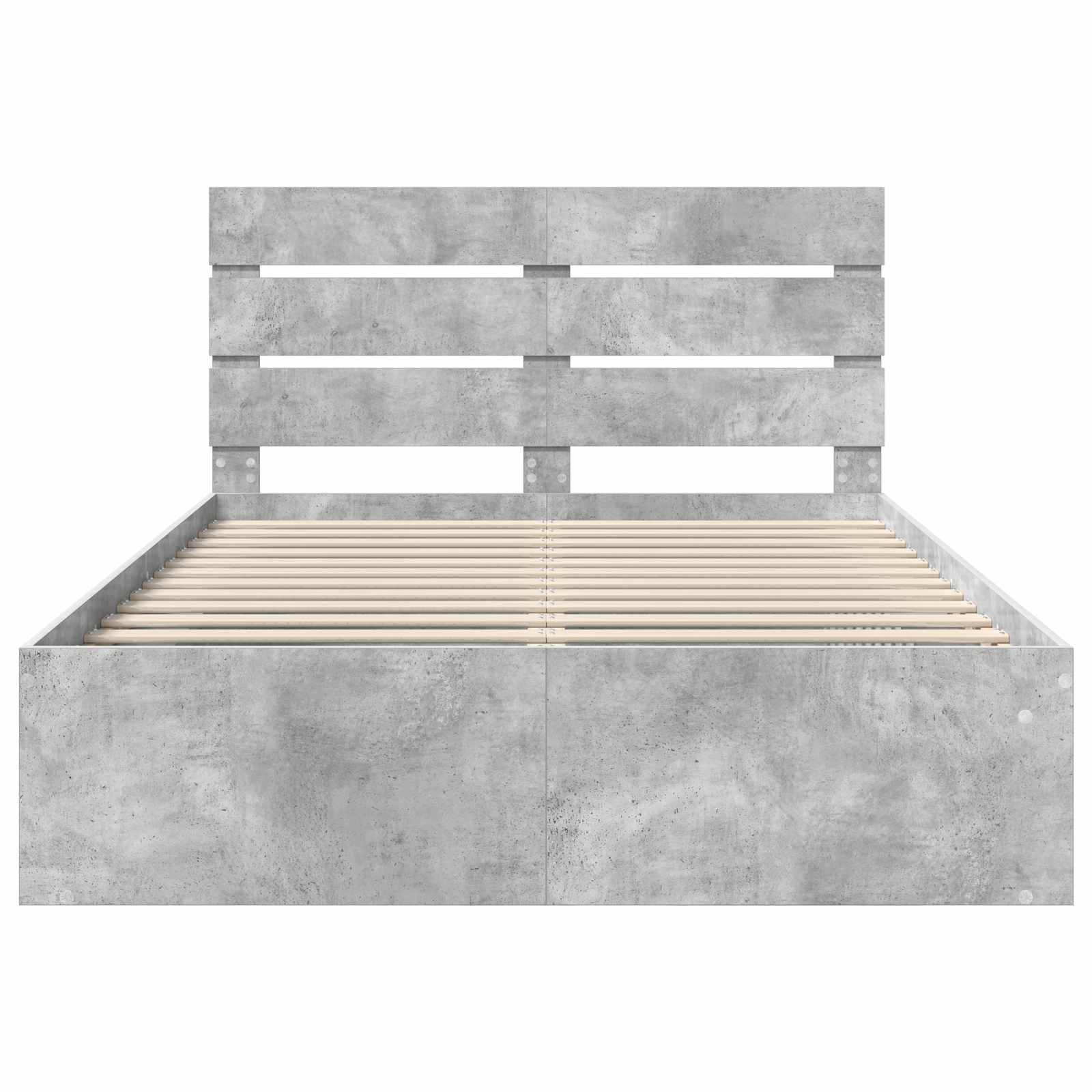 Krevetna konstrukcija Beton 140 x 200 cm Čvrsto borovo drvo