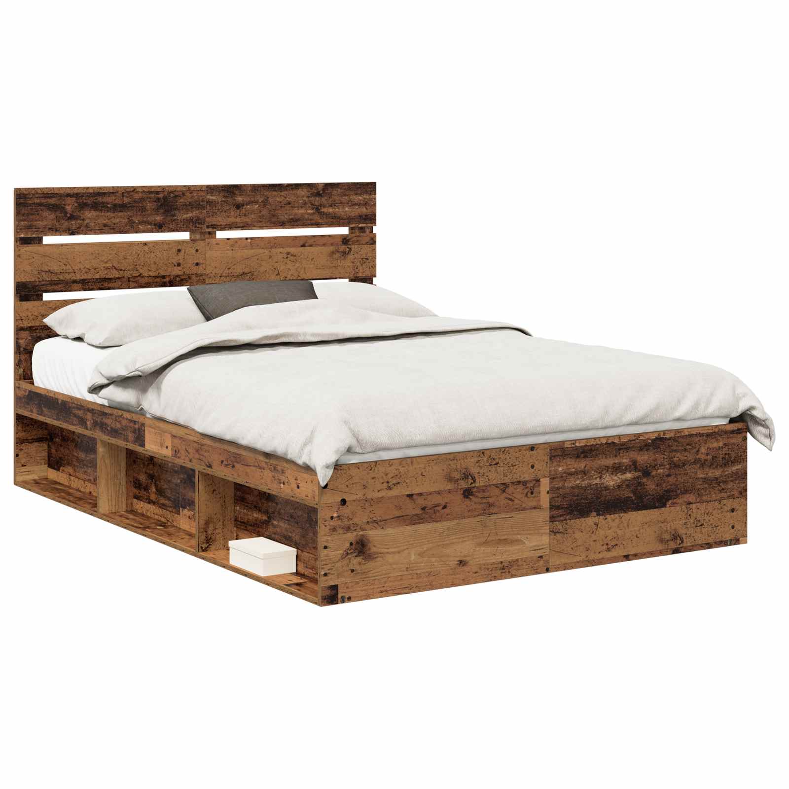 Krevetna konstrukcija s uzglavljem Staro drvo 140 x 190 cm