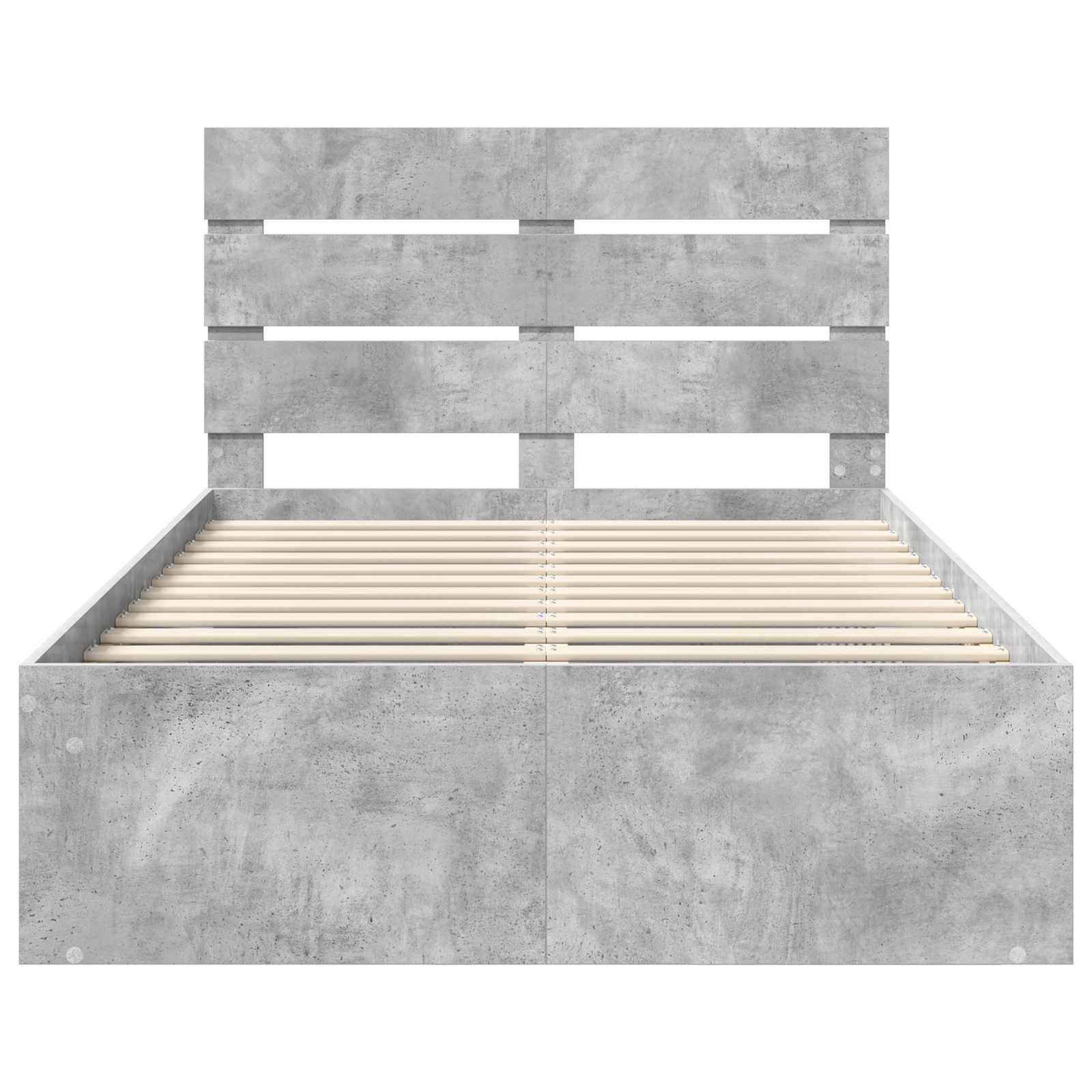 Krevetna konstrukcija s uzglavljem Betonska siva 135 x 190 cm