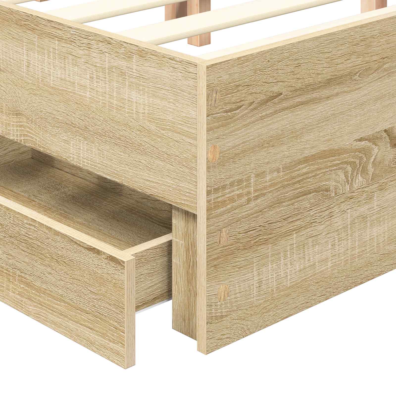 Krevetna konstrukcija s ladicama Sonoma hrast 160 x 200 cm