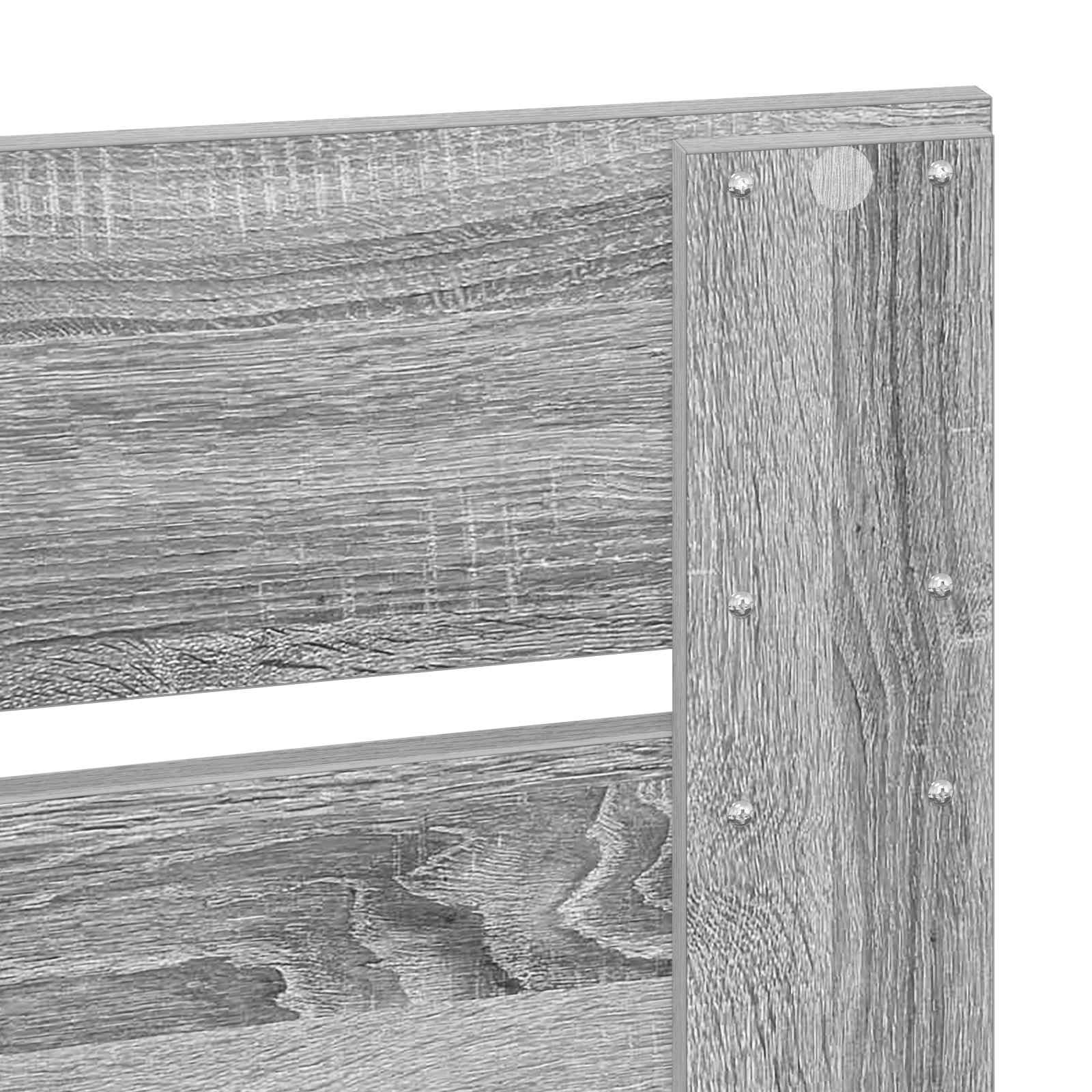 Krevetna konstrukcija Siva Sonoma 75 x 190 cm Inženjersko Drvo
