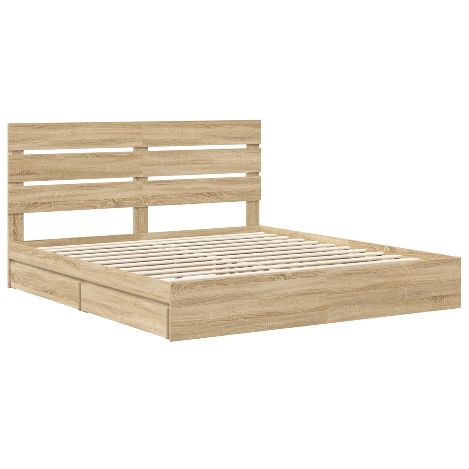 Krevet s od storage Sonoma hrast 180 x 200 cm Konstruirano drvo