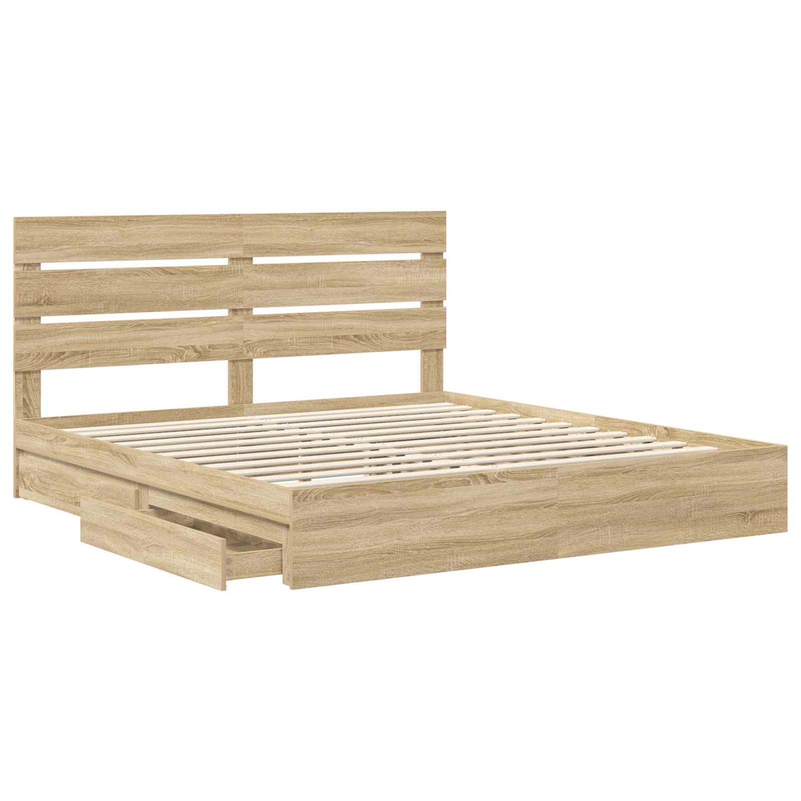 Krevet s od storage Sonoma hrast 180 x 200 cm Konstruirano drvo