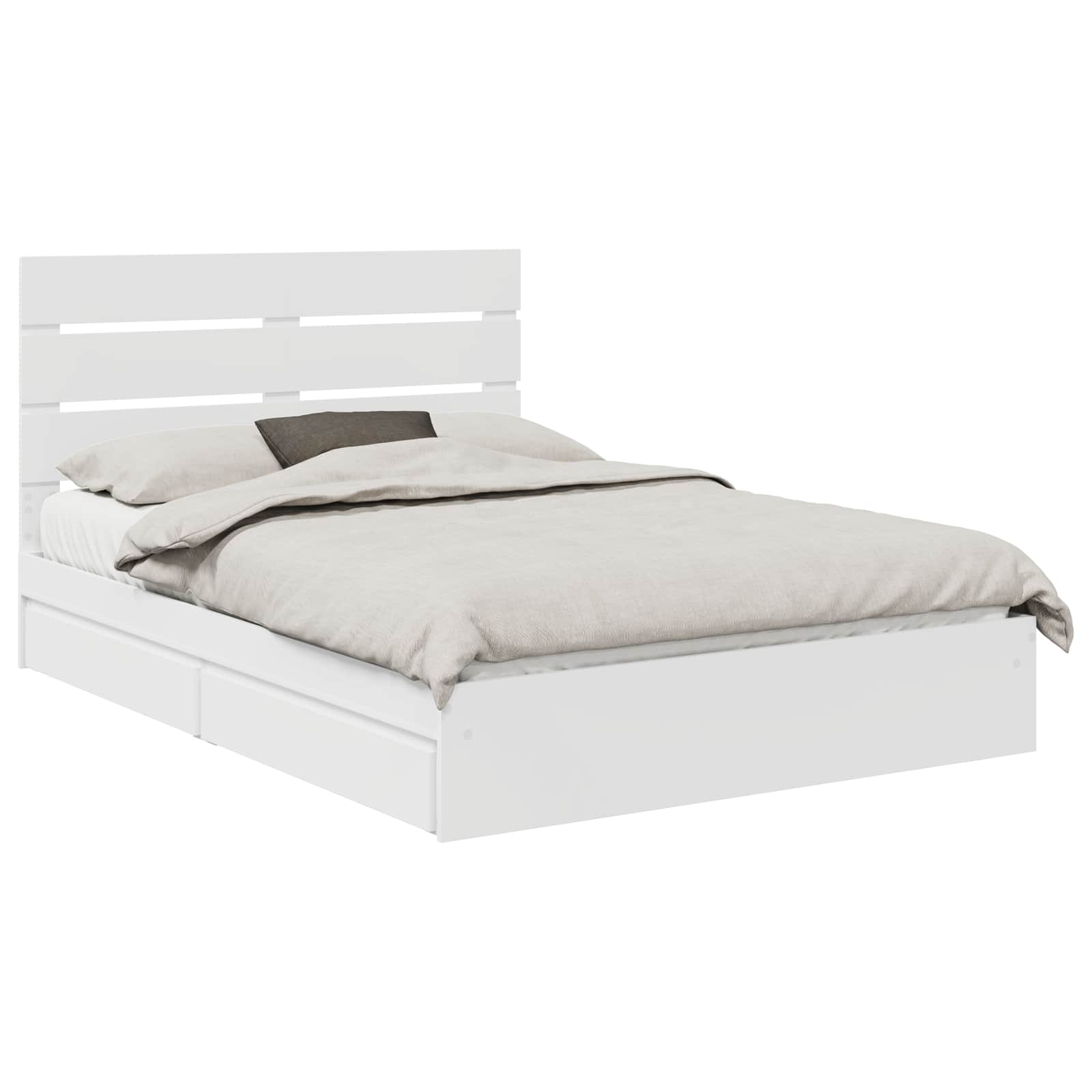 Krevet s od storage Bijelo 160 x 200 cm Konstruirano drvo