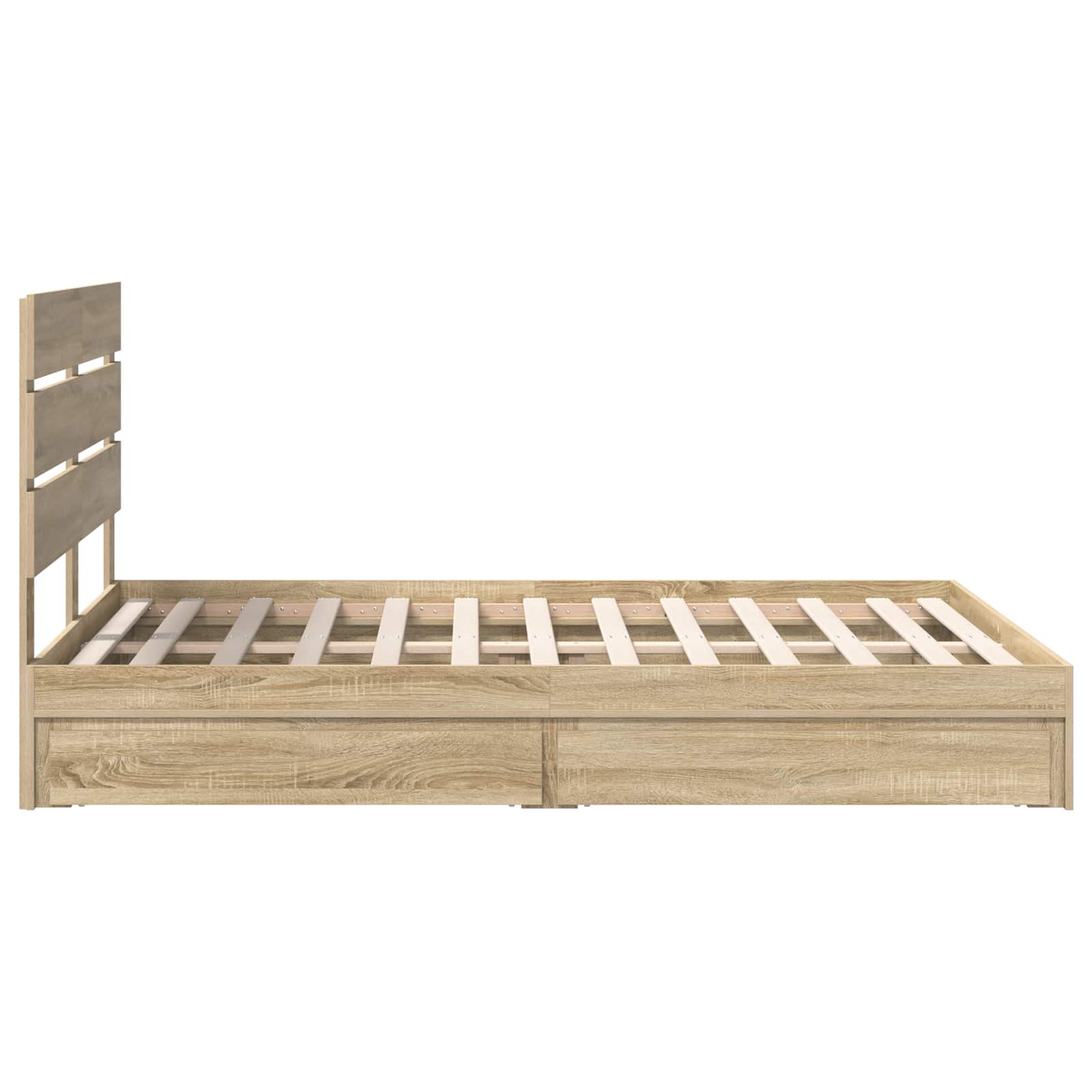 Krevet s od storage Sonoma hrast 150 x 200 cm Konstruirano drvo