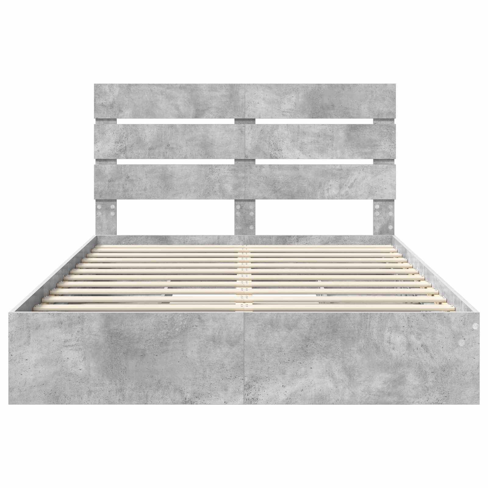 Krevet s od storage s uzglavljem Betonski sivi 150 x 200 cm