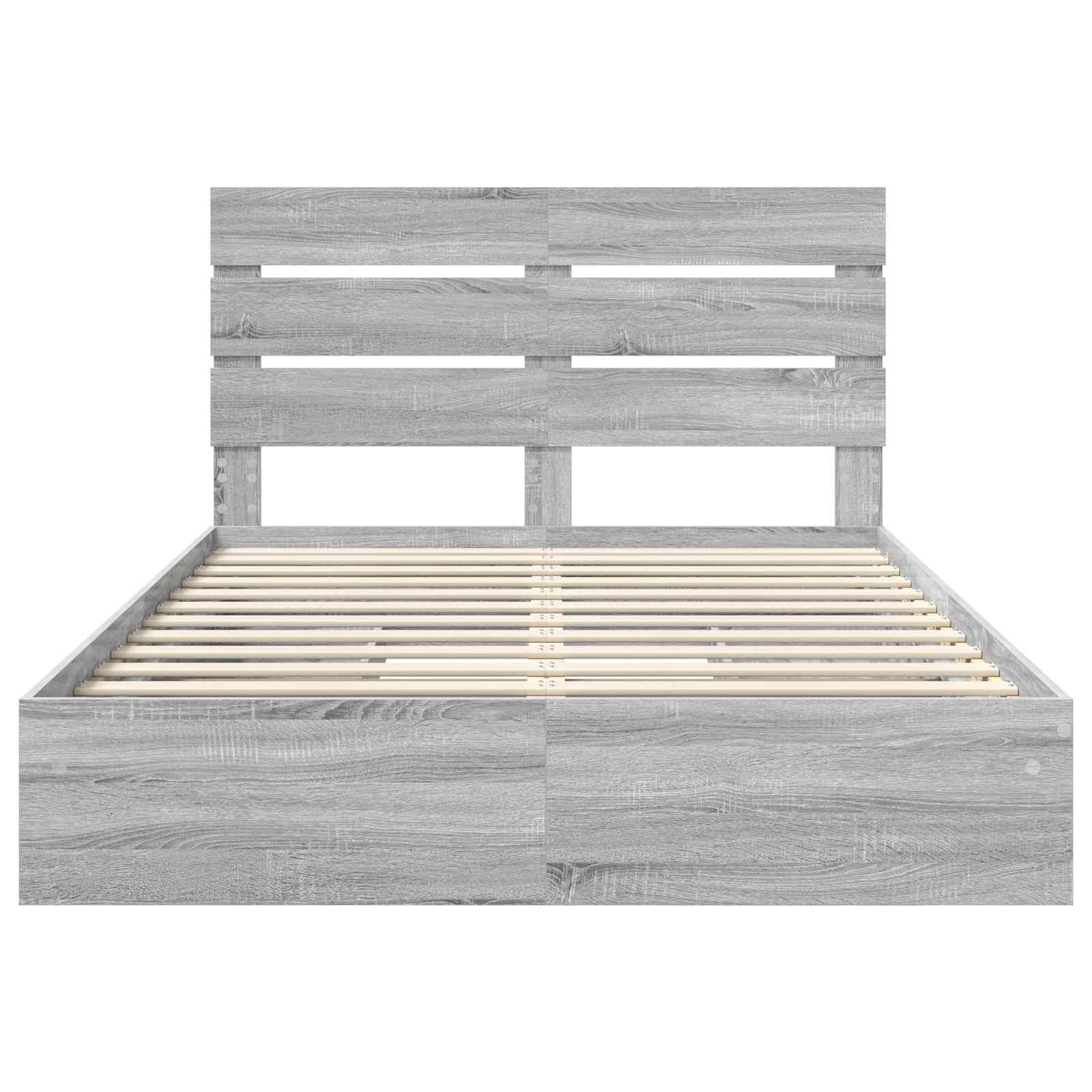 Krevet s od storage Siva Sonoma 150 x 200 cm Konstruirano drvo