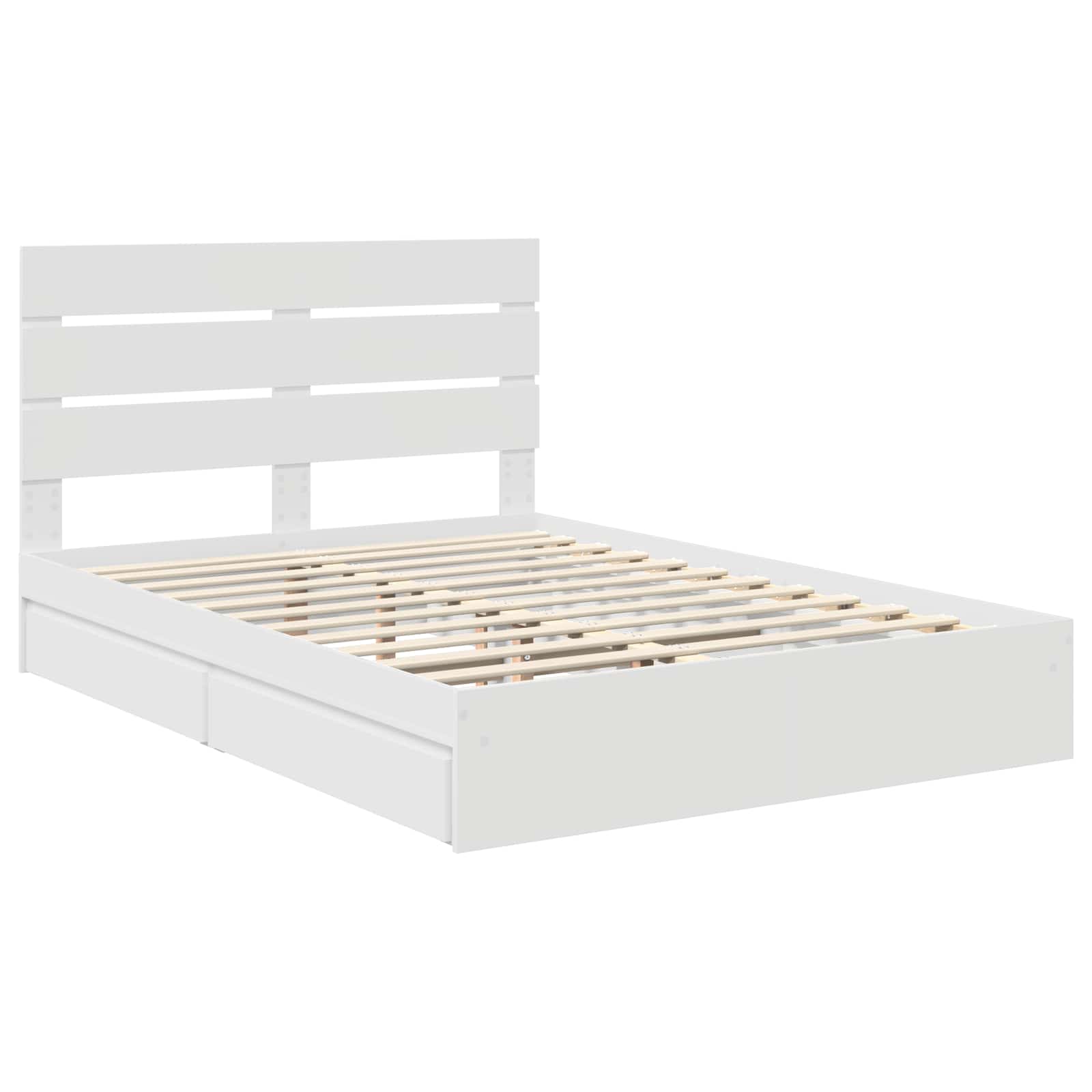 Krevet s od storage Bijelo 140 x 200 cm Konstruirano drvo