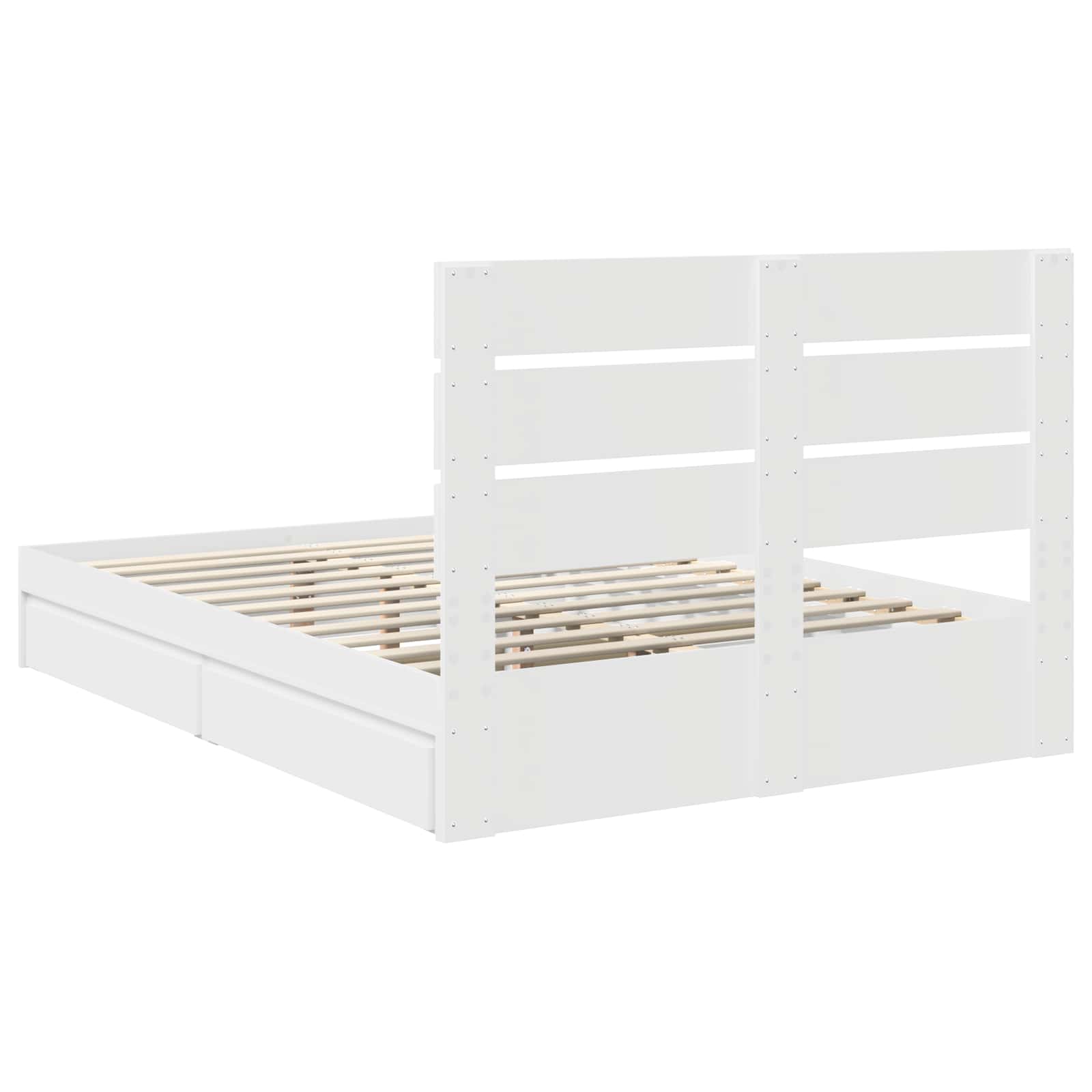 Krevet s od storage Bijelo 140 x 200 cm Konstruirano drvo