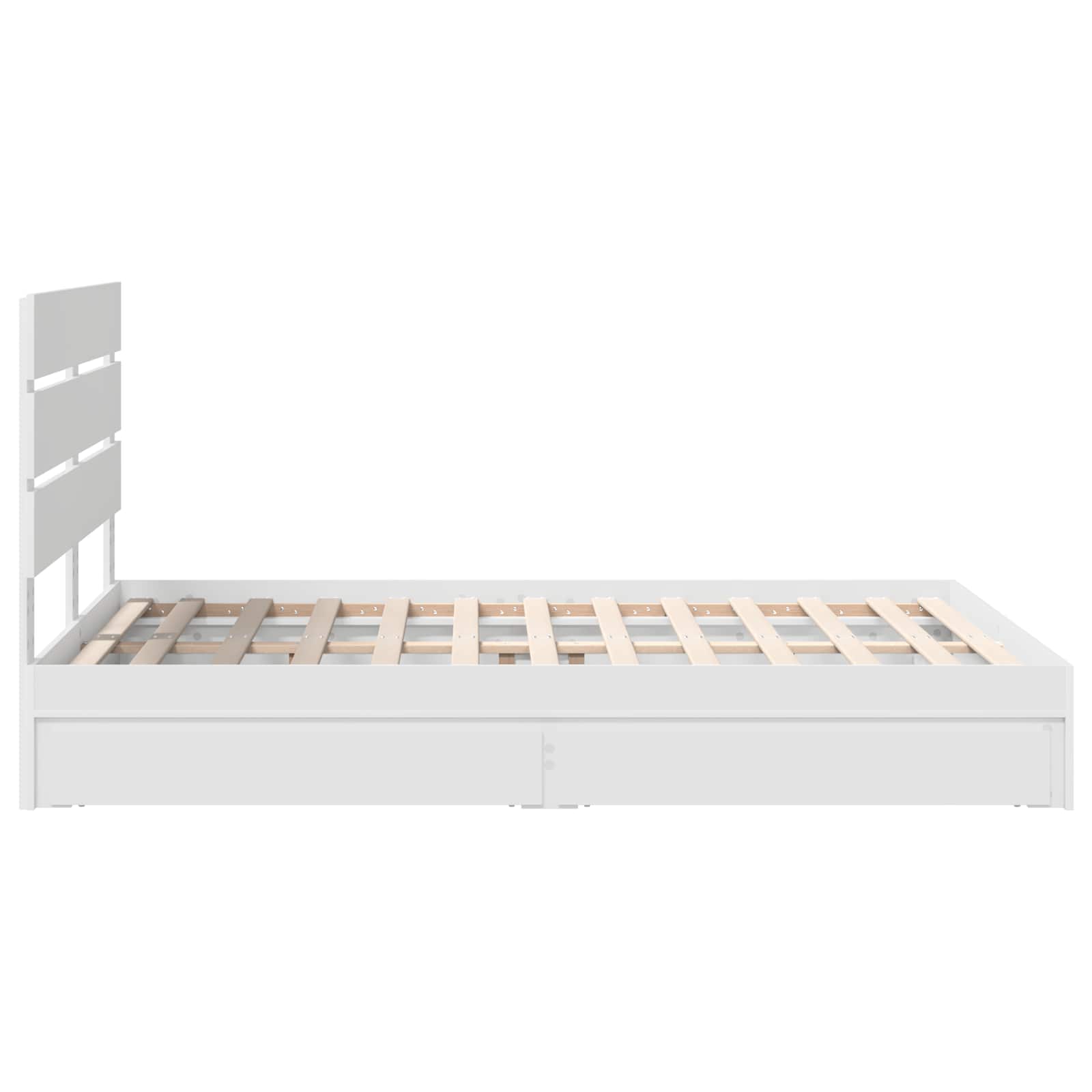 Krevet s od storage Bijelo 140 x 200 cm Konstruirano drvo