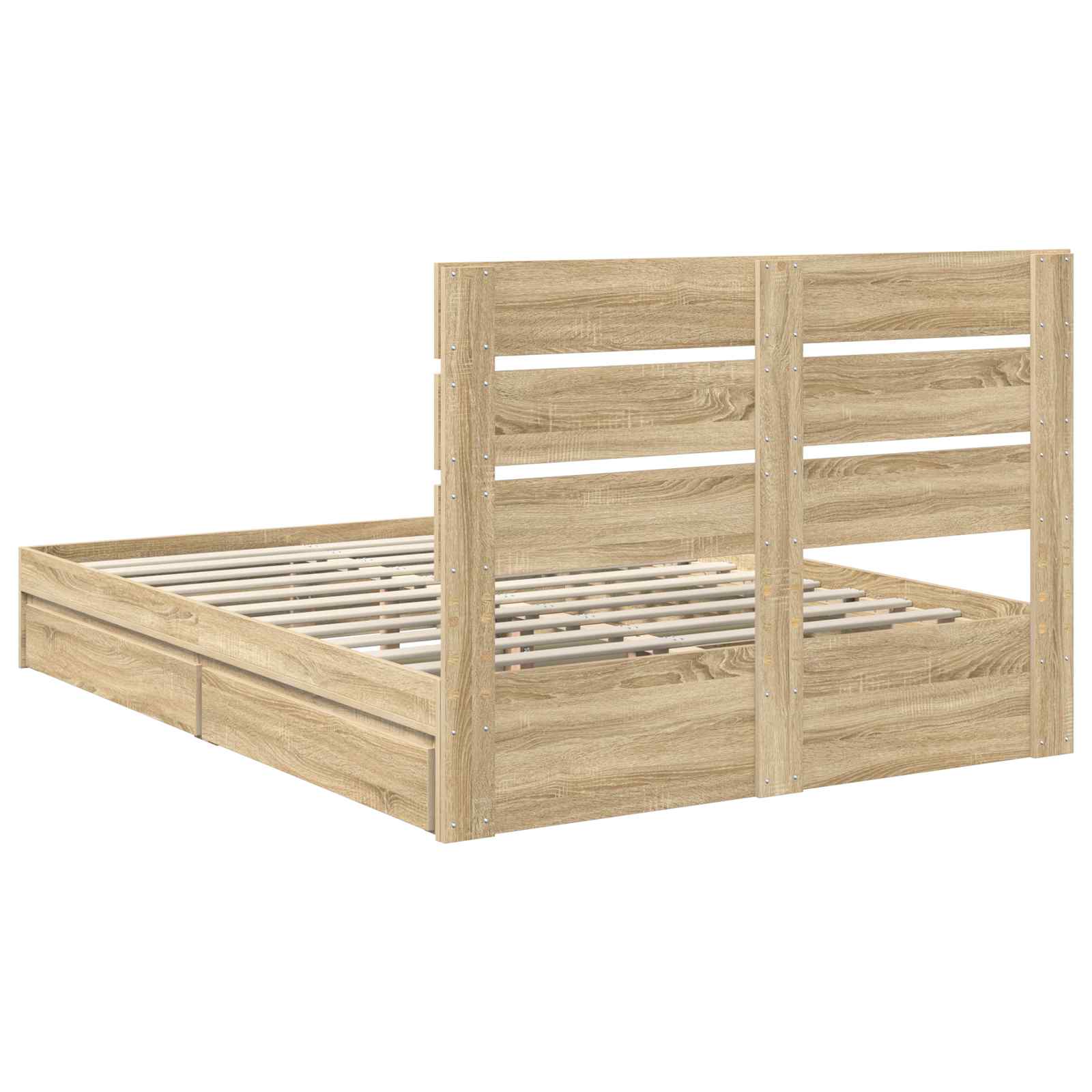 Krevet s od storage Sonoma hrast 140 x 200 cm Konstruirano drvo