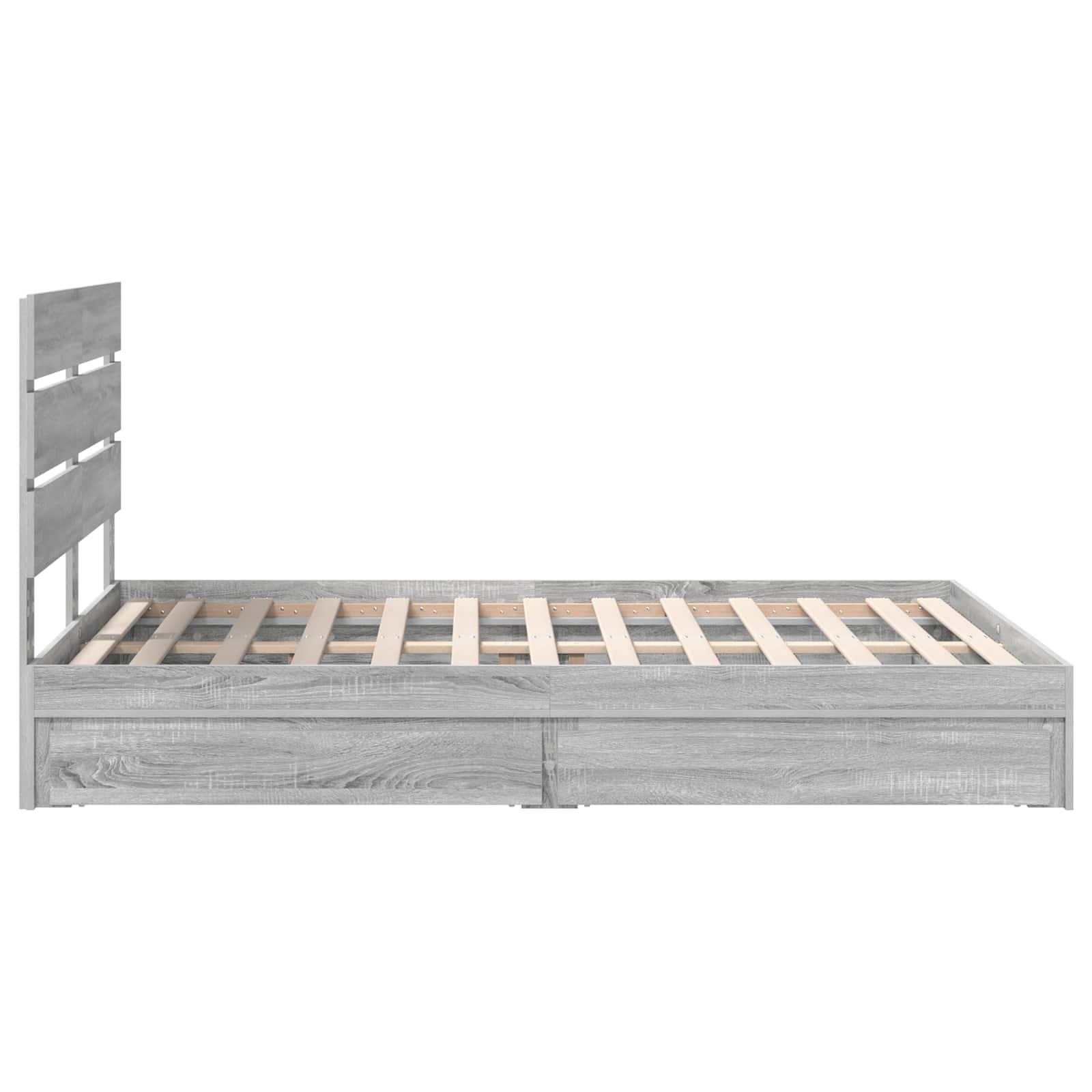 Krevet s od storage Siva Sonoma 140 x 200 cm Konstruirano drvo