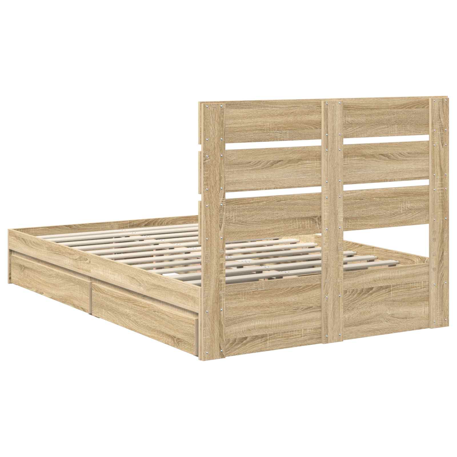 Krevet s od storage Sonoma hrast 135 x 190 cm Konstruirano drvo