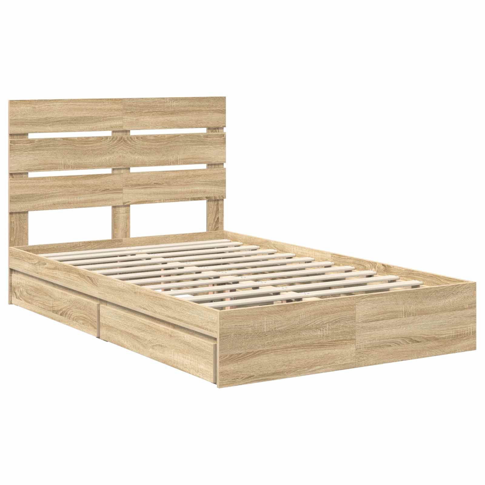 Krevet s od storage Sonoma hrast 120 x 200 cm Konstruirano drvo