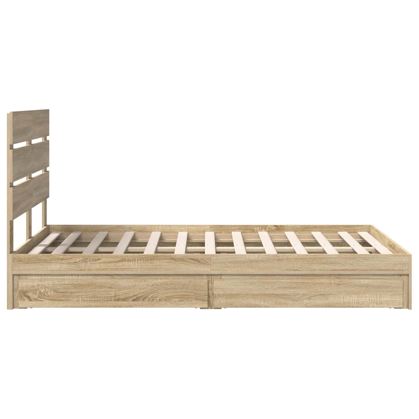 Krevet s od storage Sonoma hrast 120 x 200 cm Konstruirano drvo