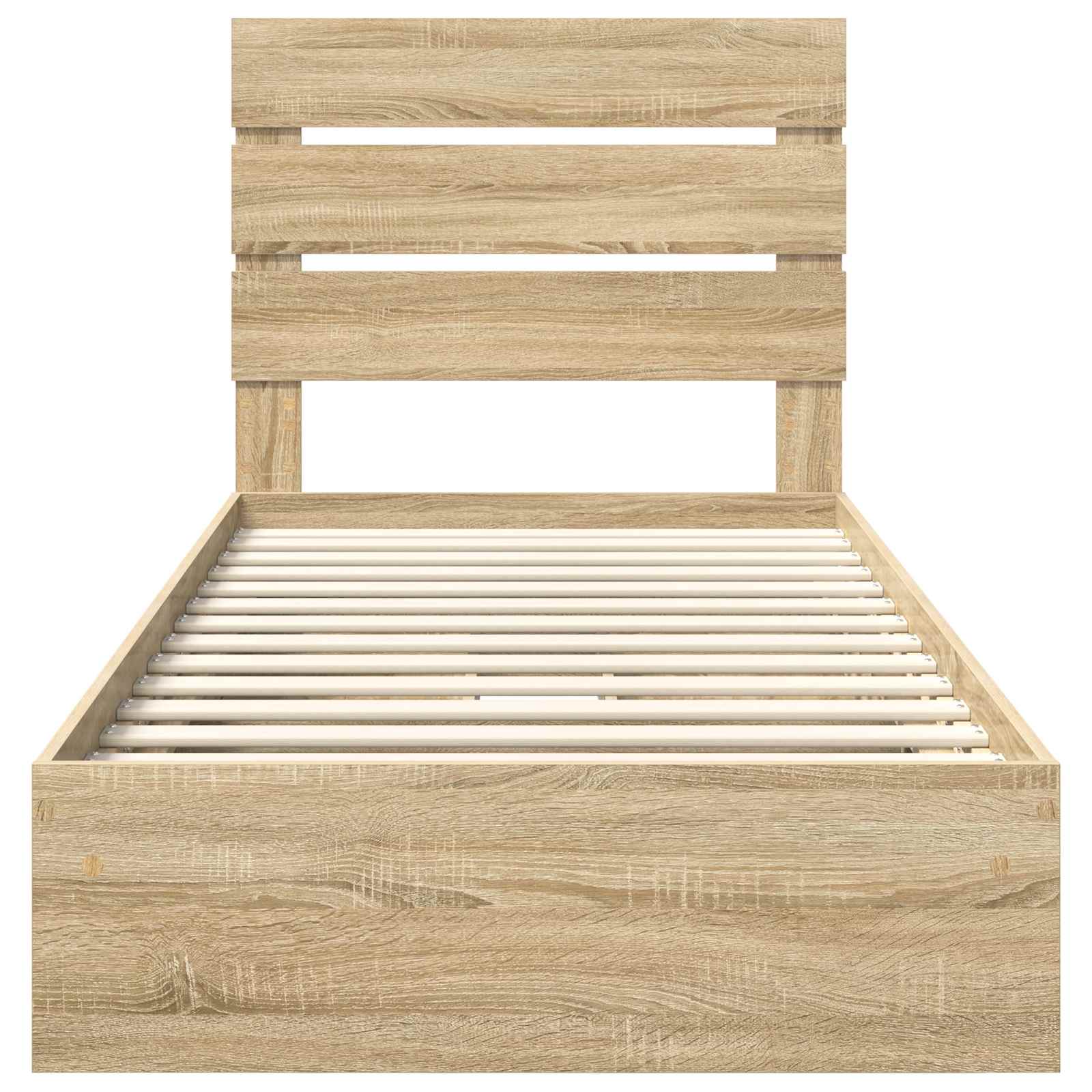 Krevet s od storage Sonoma hrast 100 x 200 cm Konstruirano drvo