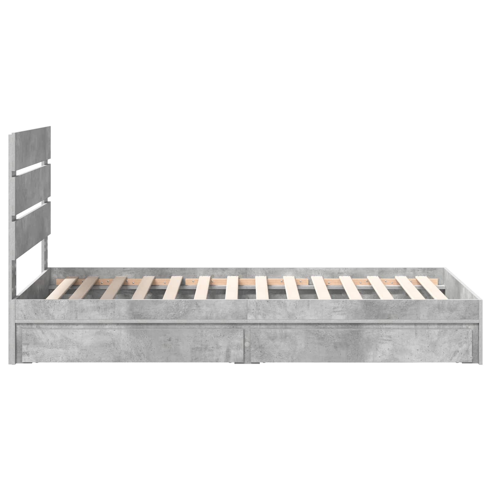 Krevet s od storage s uzglavljem Betonski sivi 100 x 200 cm