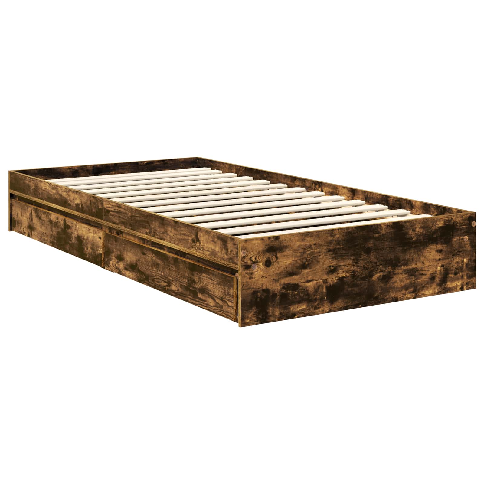 Krevet s od storage s uzglavljem Dimljeni hrast 100 x 200 cm