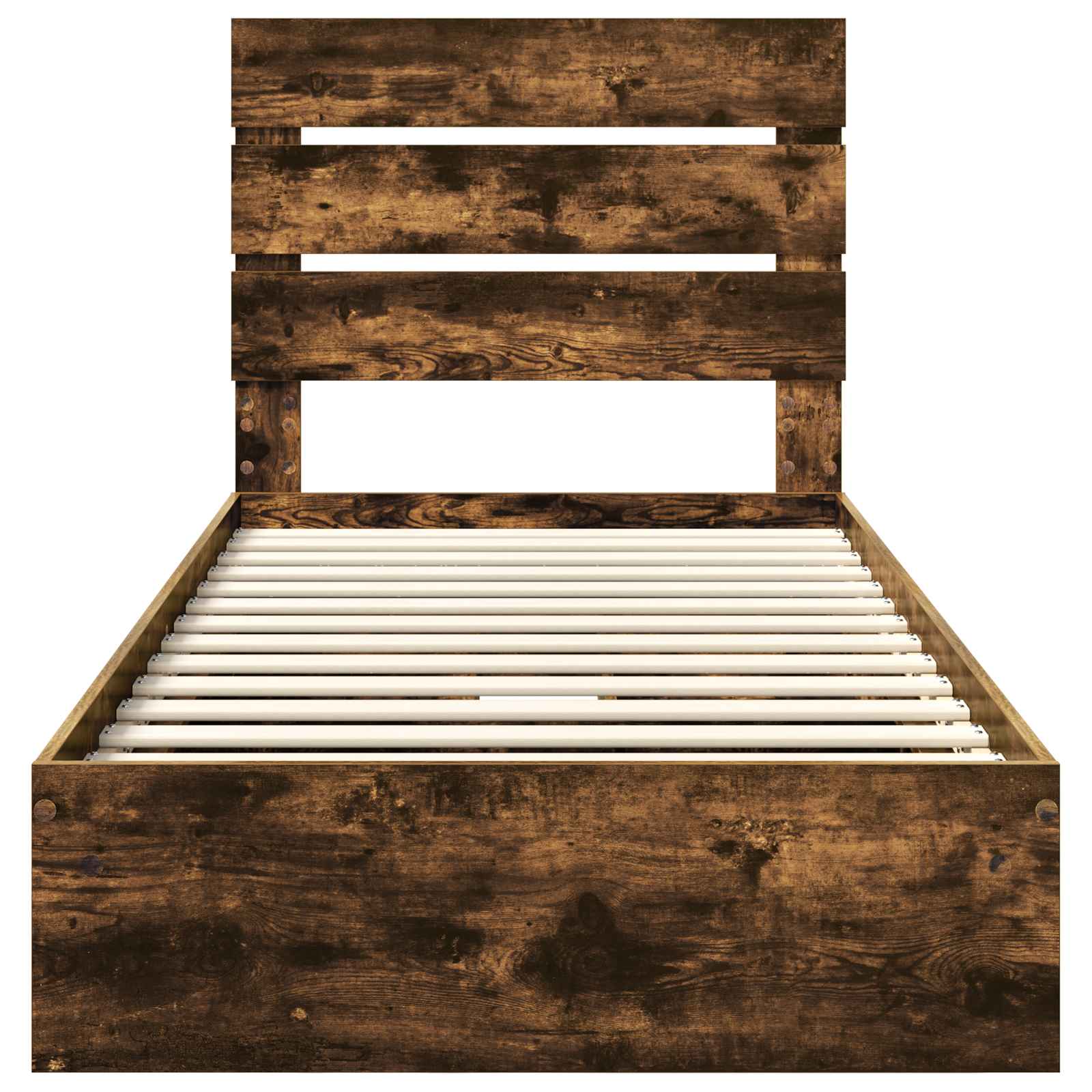 Krevet s od storage s uzglavljem Dimljeni hrast 100 x 200 cm