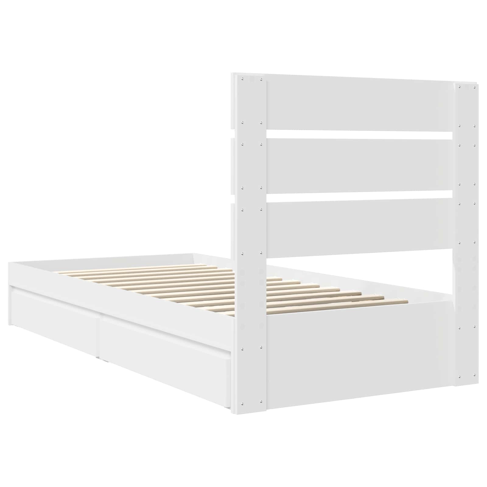 Krevet s od storage Bijelo 90 x 200 cm Konstruirano drvo