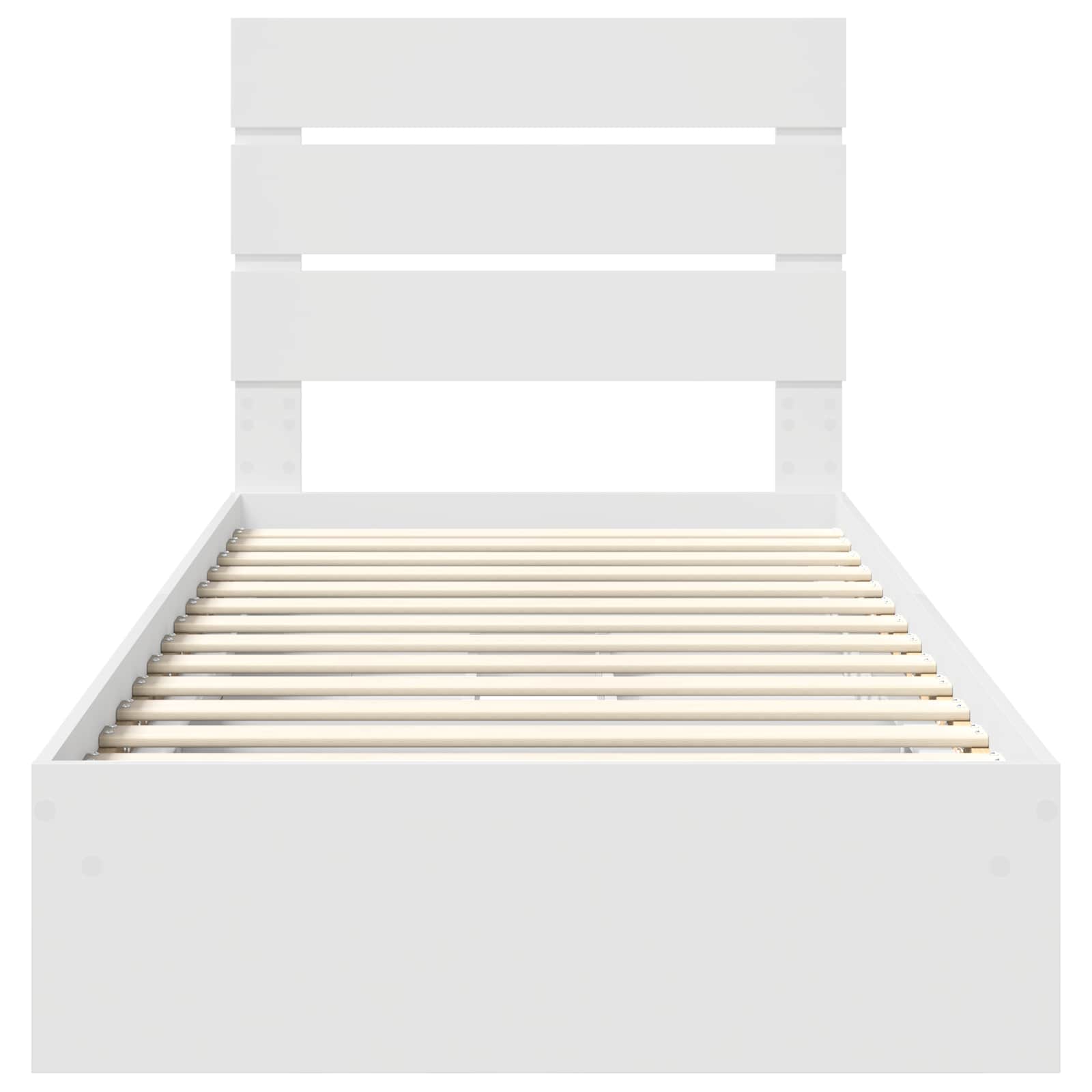Krevet s od storage Bijelo 90 x 200 cm Konstruirano drvo