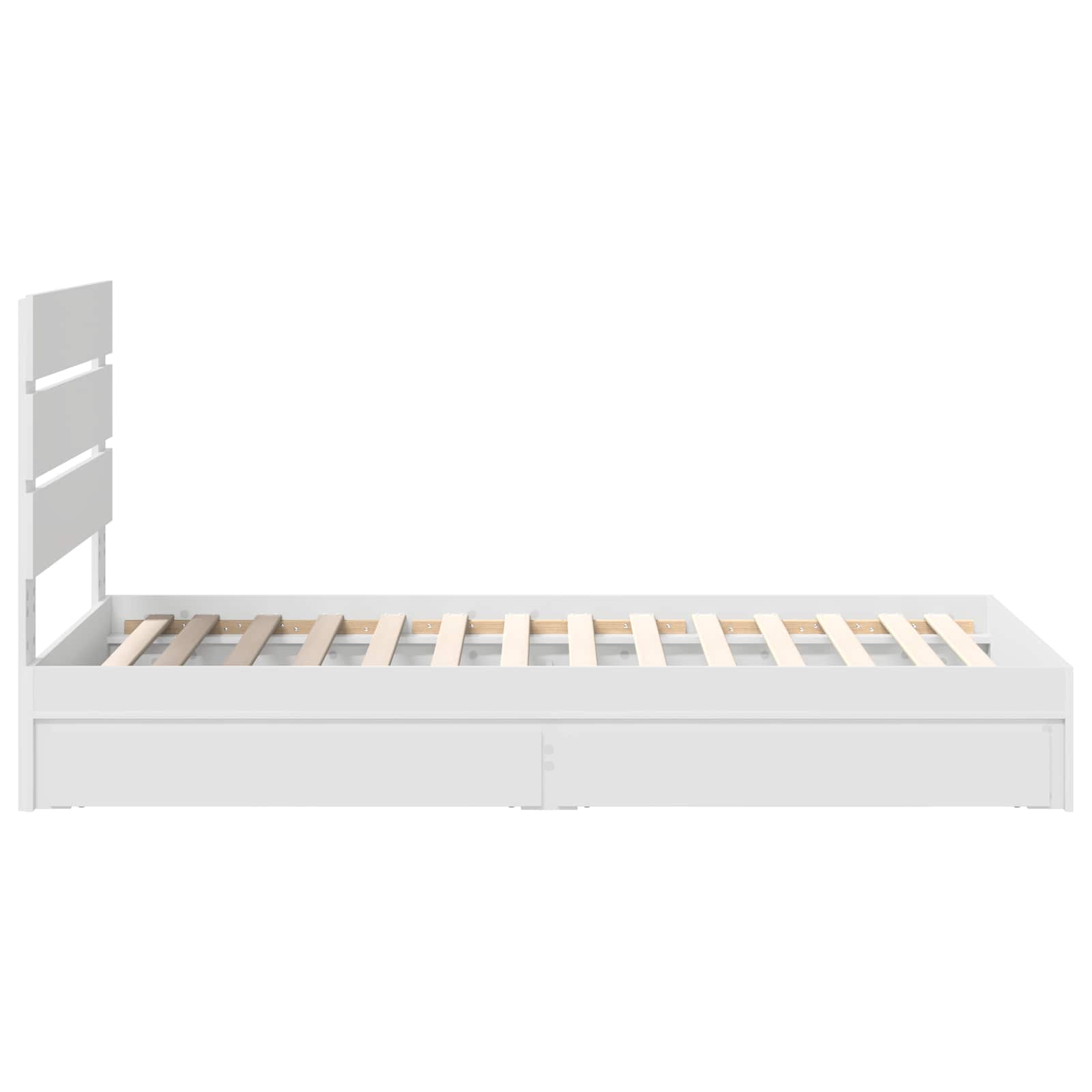 Krevet s od storage Bijelo 90 x 200 cm Konstruirano drvo