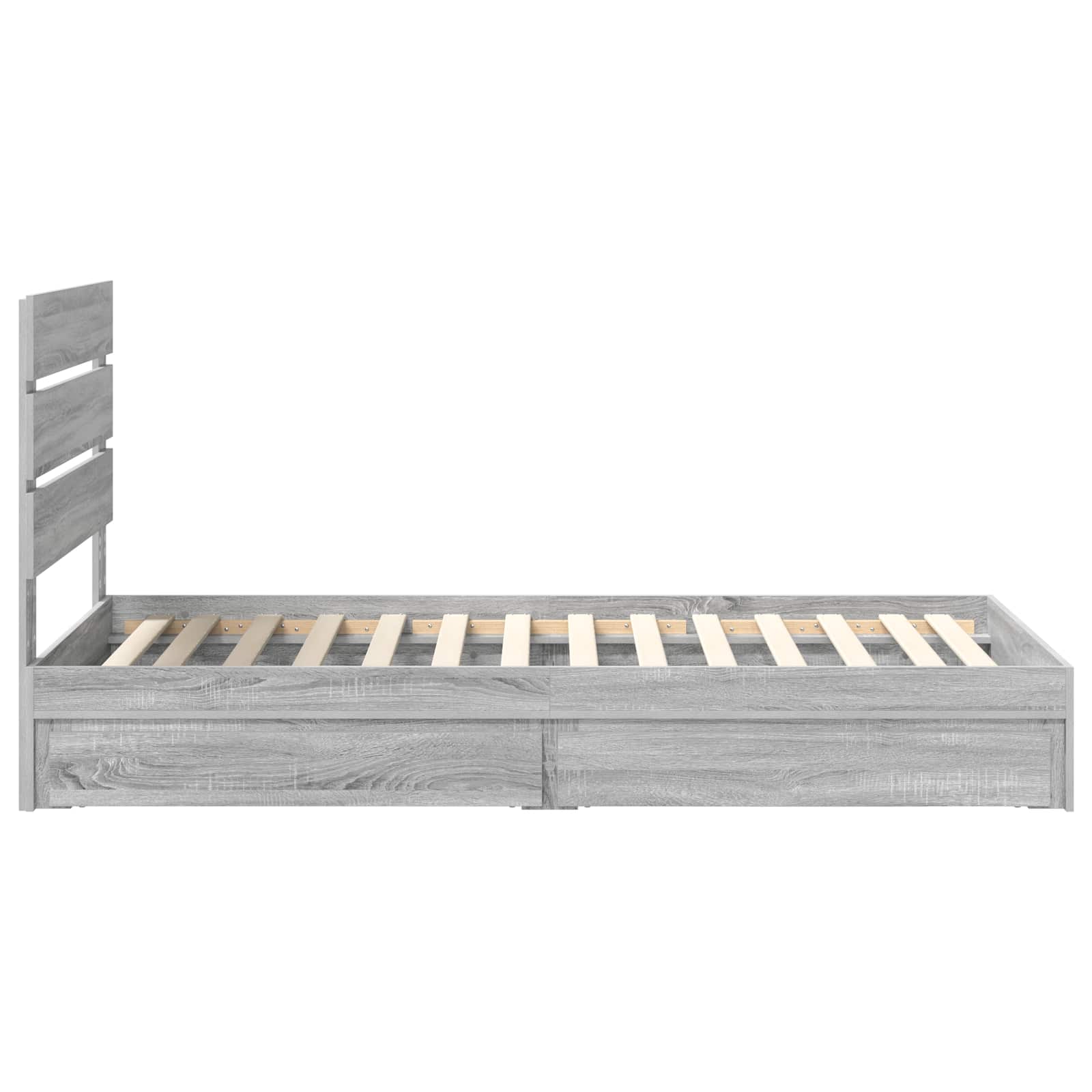 Krevet s od storage Siva Sonoma 90 x 200 cm Konstruirano drvo