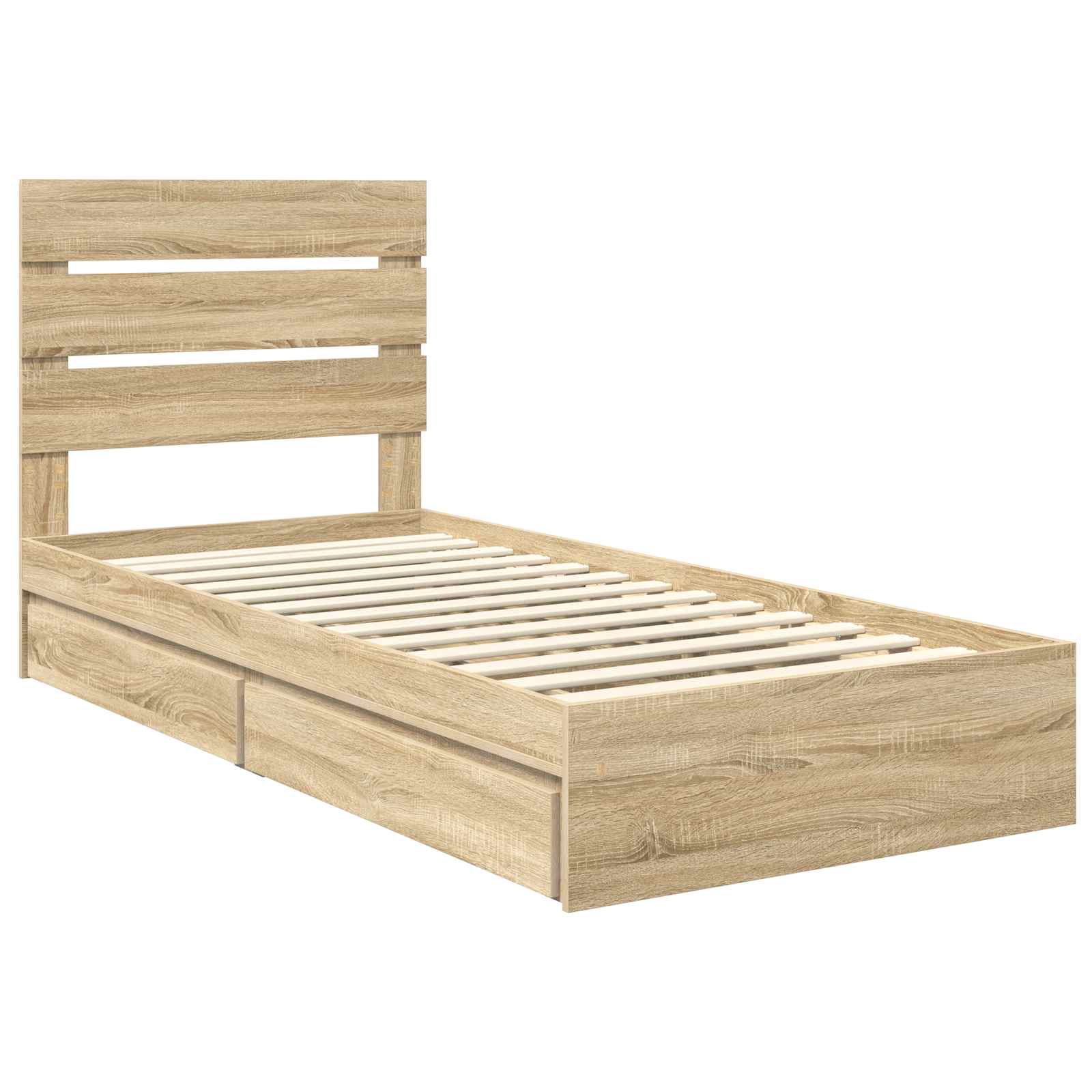 Krevet s od storage Sonoma hrast 90 x 190 cm Konstruirano drvo