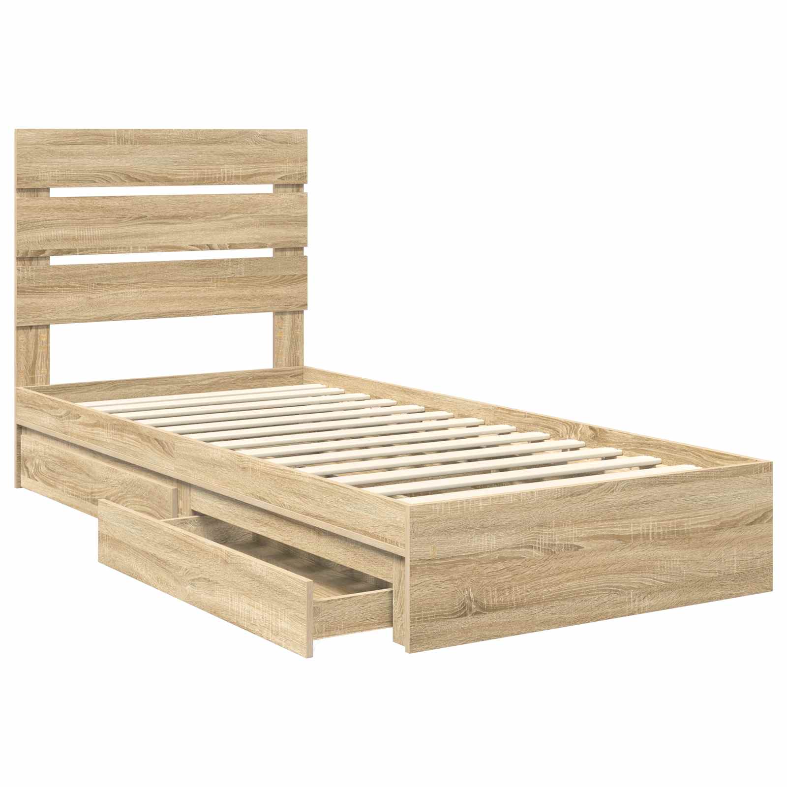 Krevet s od storage Sonoma hrast 90 x 190 cm Konstruirano drvo
