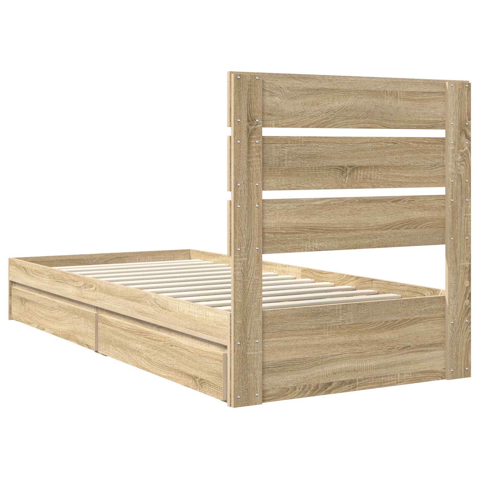 Krevet s od storage Sonoma hrast 90 x 190 cm Konstruirano drvo